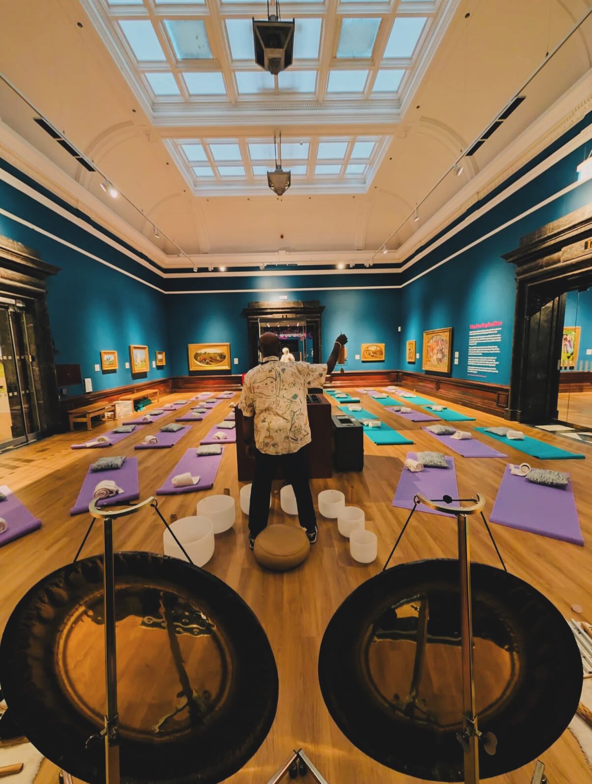 The perfect space for sound. Calm. Tranquil. Artsy. A compliment to sound vibration and this form or art…
The first ever sound experience in @birmingham_mag , brought a new feeling of harmony and peace as we access this iconic space in a new way.
32 people ensured a sell out. Folk from across the Midlands, gathering to rest and be held, making this a truly historymaking moment in our lives.
Your enthusiasm and curiosity around sound healing was felt by me, and was an honour to hold this space for you. I loved hearing about your journey in this afterhours sound experience.
It’s a privilege to be your resident sound practitioner at BMAG and all of you are welcome.
The next two dates are on sale and these will sell out…
Saturday 9th May
Saturday 13th June