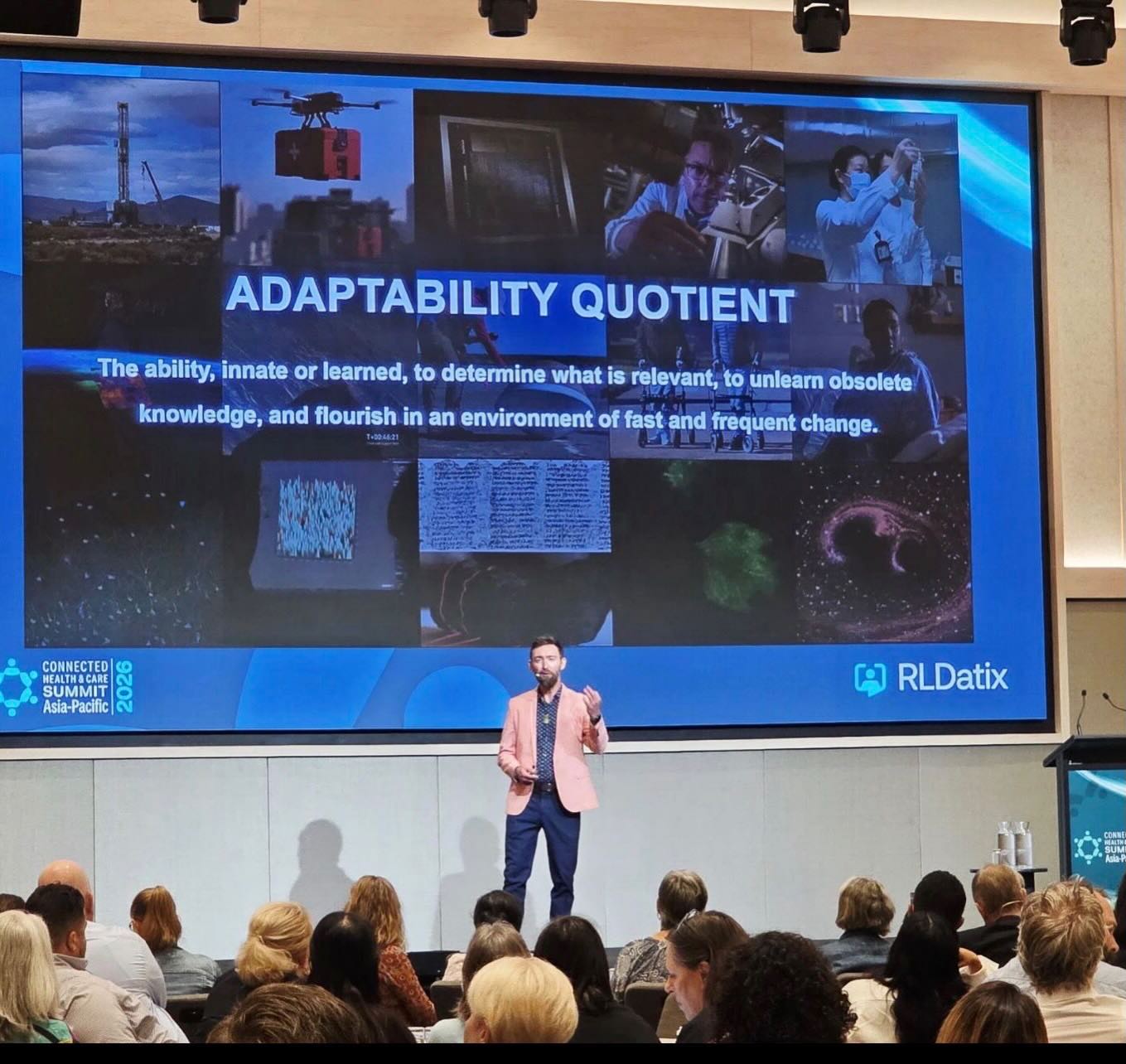 Last month Tāne delivered CTRL + ALT + ADAPT at the RLDatix Asia-Pacific Connected Heath & Care Summit. 🧩
Together with an incredible audience Tāne explored the latest innovations across tech and AI, and how cross-industry thinking, your innate adaptability, and not sacrificing your humanity for ‘success’ might be the last valuable skills you can build to stay irreplaceable in a rapidly changing world.
If this sounds like something your organisation could use, head to our website to see more of our offerings and amazing speakers.