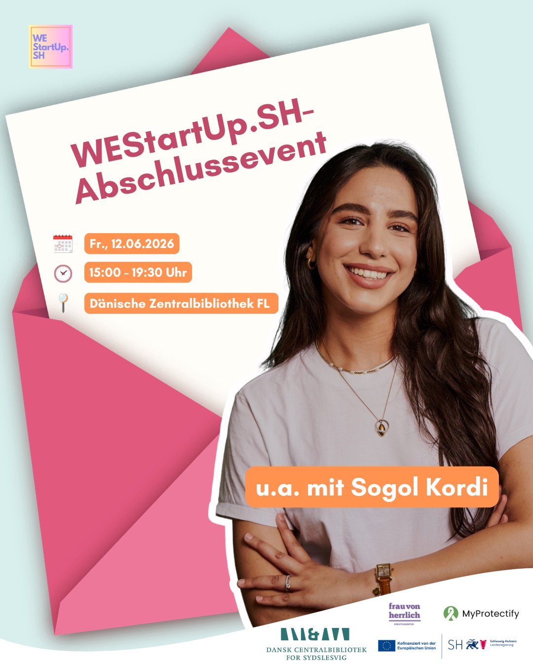 ✨ Speakerin Announcement ✨
Die ersten Speakerinnen für unser Abschlussevent stehen fest – und heute stellen wir euch Sogol vor! 💫
Sogol ist Gründerin und Head of Partnerships von @myprotectify und spricht in ihrem Talk
„Against all odds: Warum ich trotzdem gegründet habe“ über ihren ganz persönlichen Weg ins Unternehmertum.
Mit MyProtectify hat sie einen KI-Chatbot mitentwickelt, der Betroffene von Gewalt unterstützt, zuhört und ihnen hilft, ihren Weg zurück in ein selbstbestimmtes Leben zu finden. Ein wichtiges Thema, das oft unsichtbar bleibt – und genau deshalb mehr Raum braucht.
Wir freuen uns sehr, dass Sogol Teil unseres Abschlussevents ist und ihre Perspektive mit uns teilt. 🤍
📅 12. Juni 2026, 15:00-19:30 Uhr
📍 Flensburg, Dänische Zentralbibliothek
Weitere Speakerinnen und Themen (u.a. Mindset, Nachfolge & Inclusive Entrepreneurial Ecosystems) werden in den nächsten Tagen vorgestellt… stay tuned! 👀
🎟️ Tickets? Ihr bekommt euer kostenfreies Ticket unter dem Link in unserer Bio.
#WEstartupSH #SpeakerAnnouncement #FemaleFounders #Entrepreneurship #Empowerment