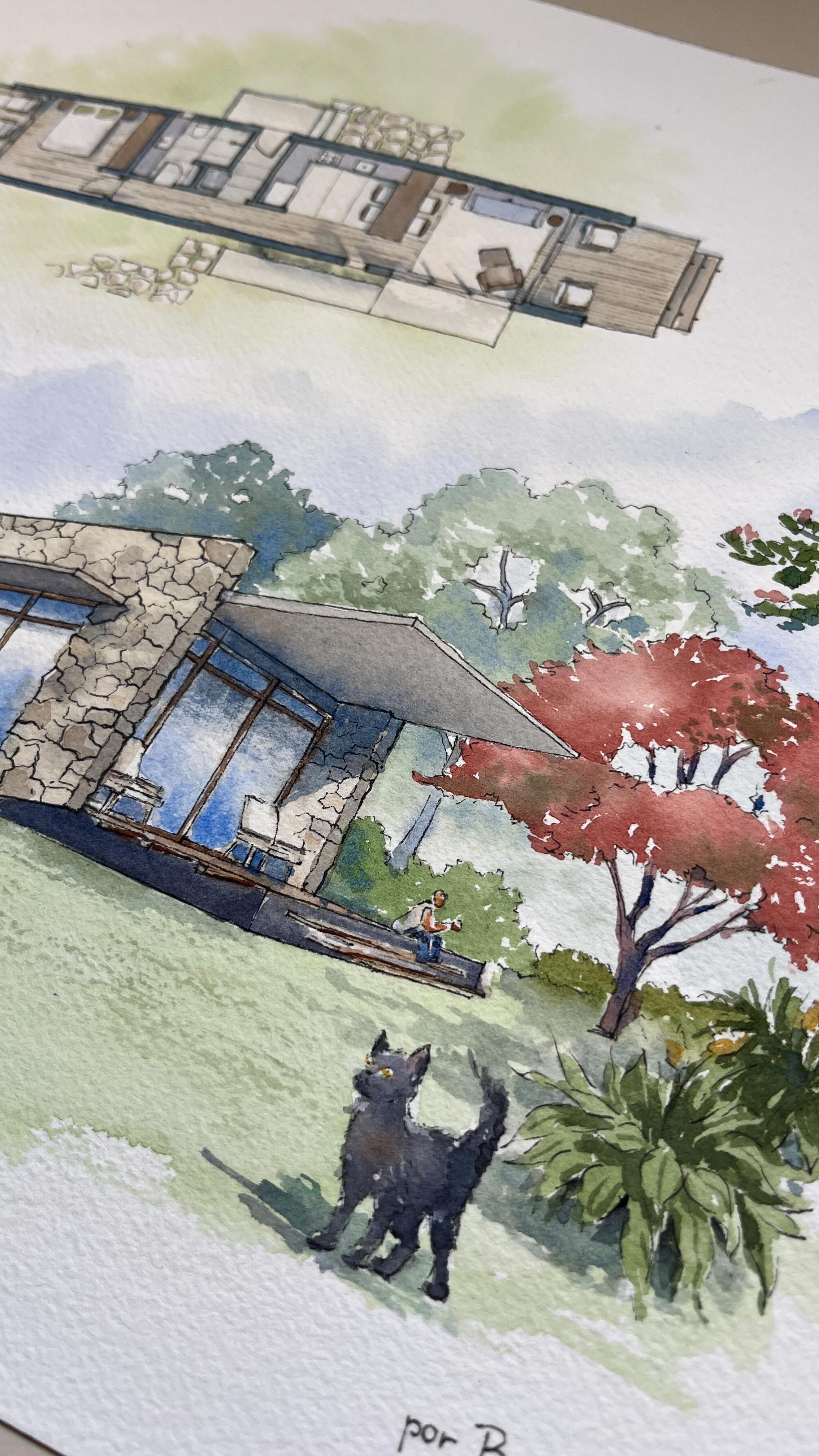 Algo diferente por aqui:
Ilustração arquitetônica em nanquim e aquarela, do curso do @bajzek na @domestika ✨
Gostaram deste estilo?
Comenta o que achou 👇🏽