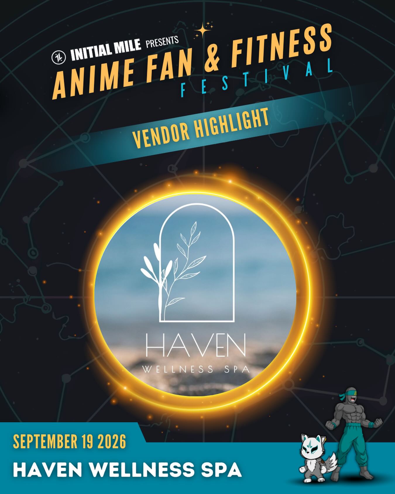 Welcoming @haven.wellnessspa to our second annual Anime Fan and Fitness Festival on Saturday September 19 at Christmas Hill Park in Gilroy, CA! Visit their booth to learn more about their massage, reiki and holistic healing services. If you’re looking for services before our event, schedule an appointment with them online and visit their location on Taylor St. in Downtown San Jose. #animefanandfitnessfestival #animefestival #fitnessfestival #bayareaevents #initialmile