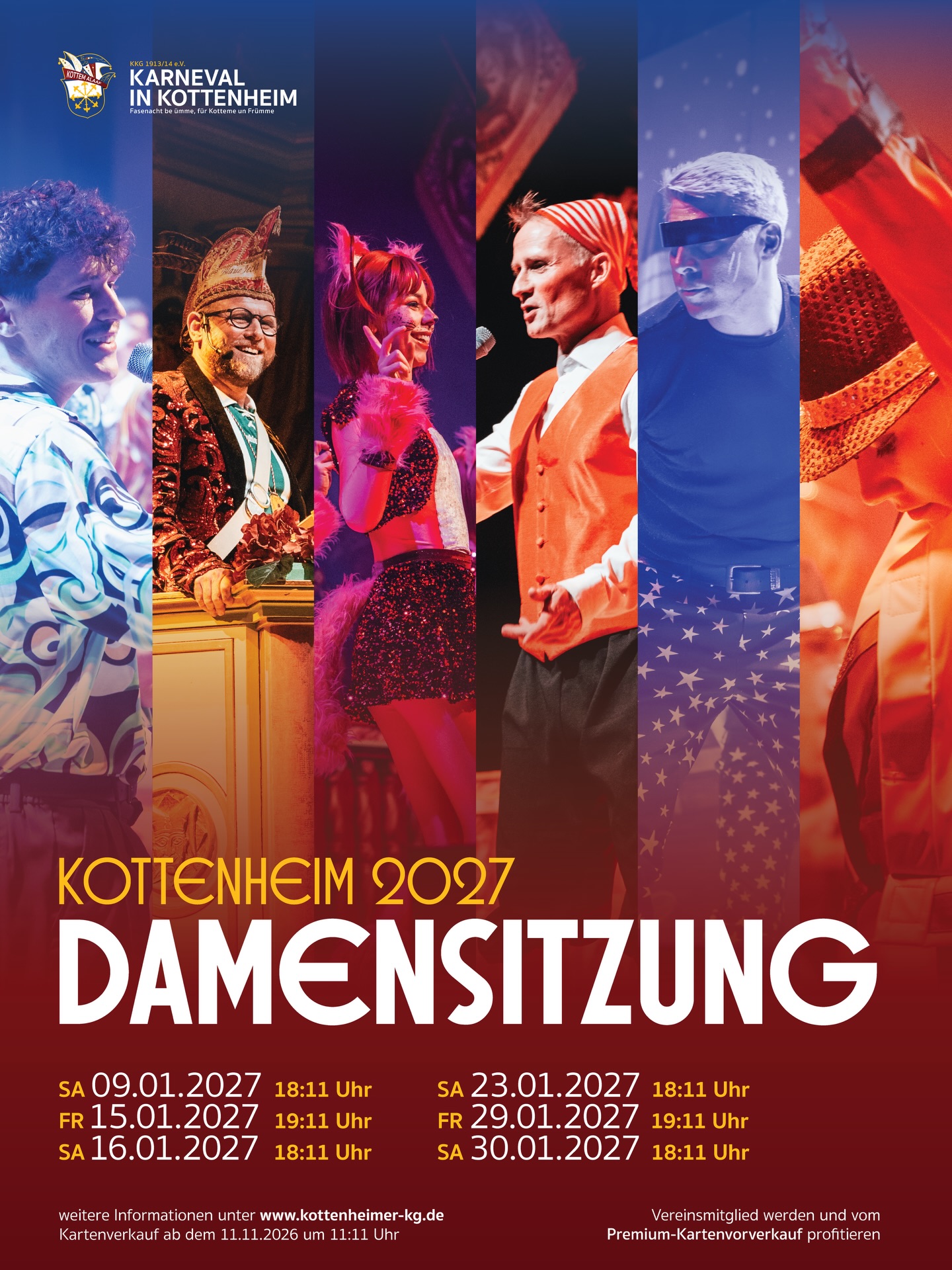 Die Termine für die Damensitzungen der Session 2026/27 stehen fest!😍🎉
Merkt euch diese schon einmal vor❤️🤍💙
Wir freuen uns auf eine großartige Session mit euch! 🥳🎉
#Karneval#KarnevalinKottenheim#Kottenheim#DamensitzungenKottenheim