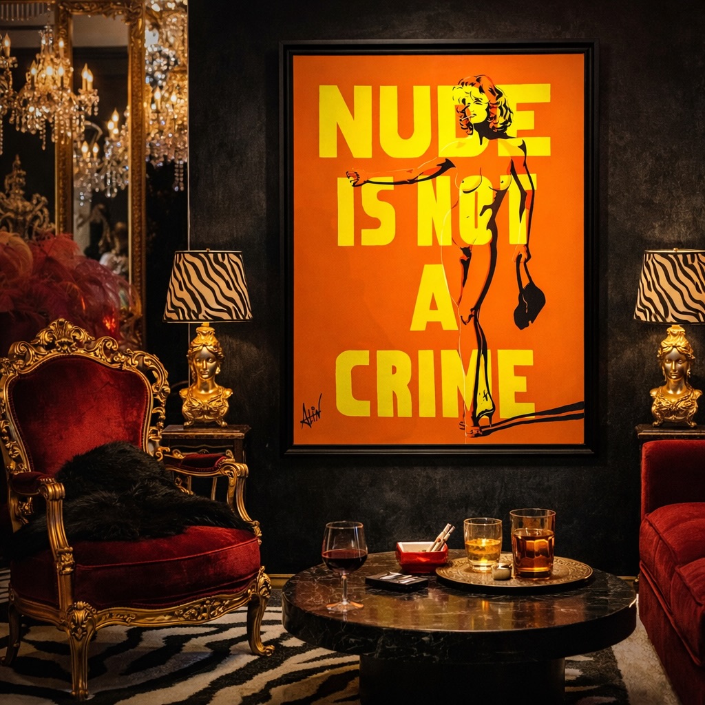 Nude is not a crime
ALIN revisite ici l’image de Madonna dans une composition directe, où message, silhouette et couleur imposent immédiatement leur présence.
Une œuvre au caractère affirmé, à découvrir en galerie et en ligne.
#ArtContemporain #PopArt #Madonna #SaintTropez #ALIN