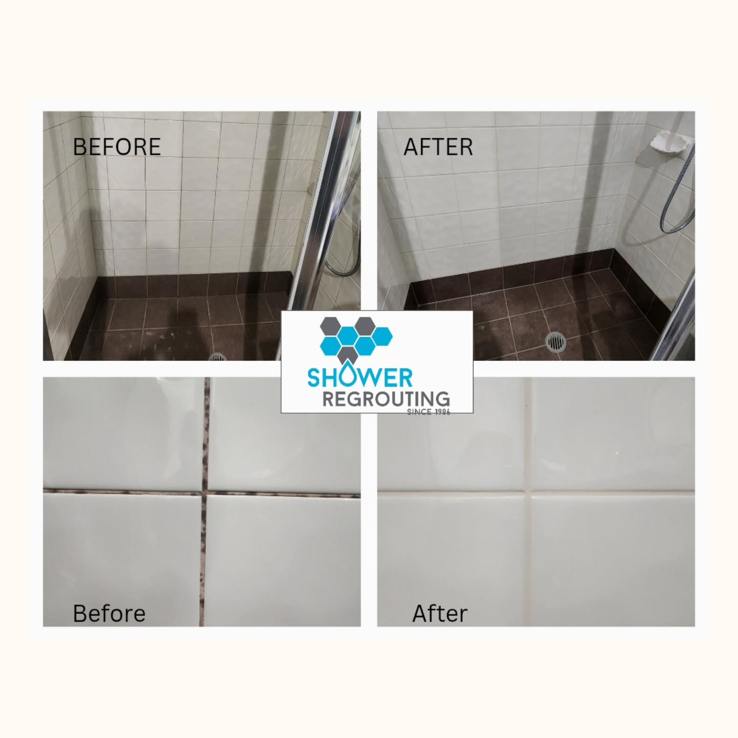 This shower had significant mould build-up throughout the grout lines and silicone joints, particularly at floor level and in the corners.
The existing grout was deteriorated and no longer providing adequate protection, allowing moisture to persist and contribute to ongoing mould growth.
The affected areas were fully stripped back, treated, regrouted, and resealed to restore a clean, hygienic finish and ensure the shower is once again watertight.
A noticeable transformation and a much healthier environment overall.
If your shower is showing similar signs, feel free to get in touch.