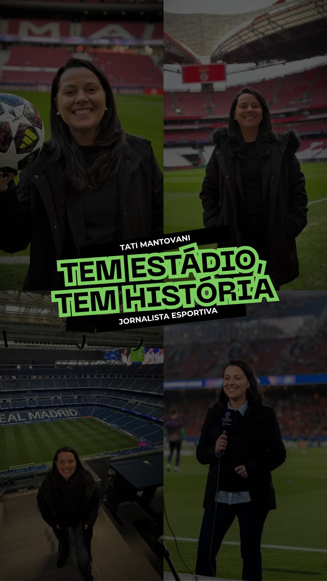TEM ESTÁDIO, TEM HISTÓRIA com Tati Mantovani
Hoje o quadro recebe a Tati Mantovani para descobrir quais os estádios mais marcantes da carreira dela nesses anos como correspondente internacional!
👉 Confere aí
#futebol #estádios #teth #madrid