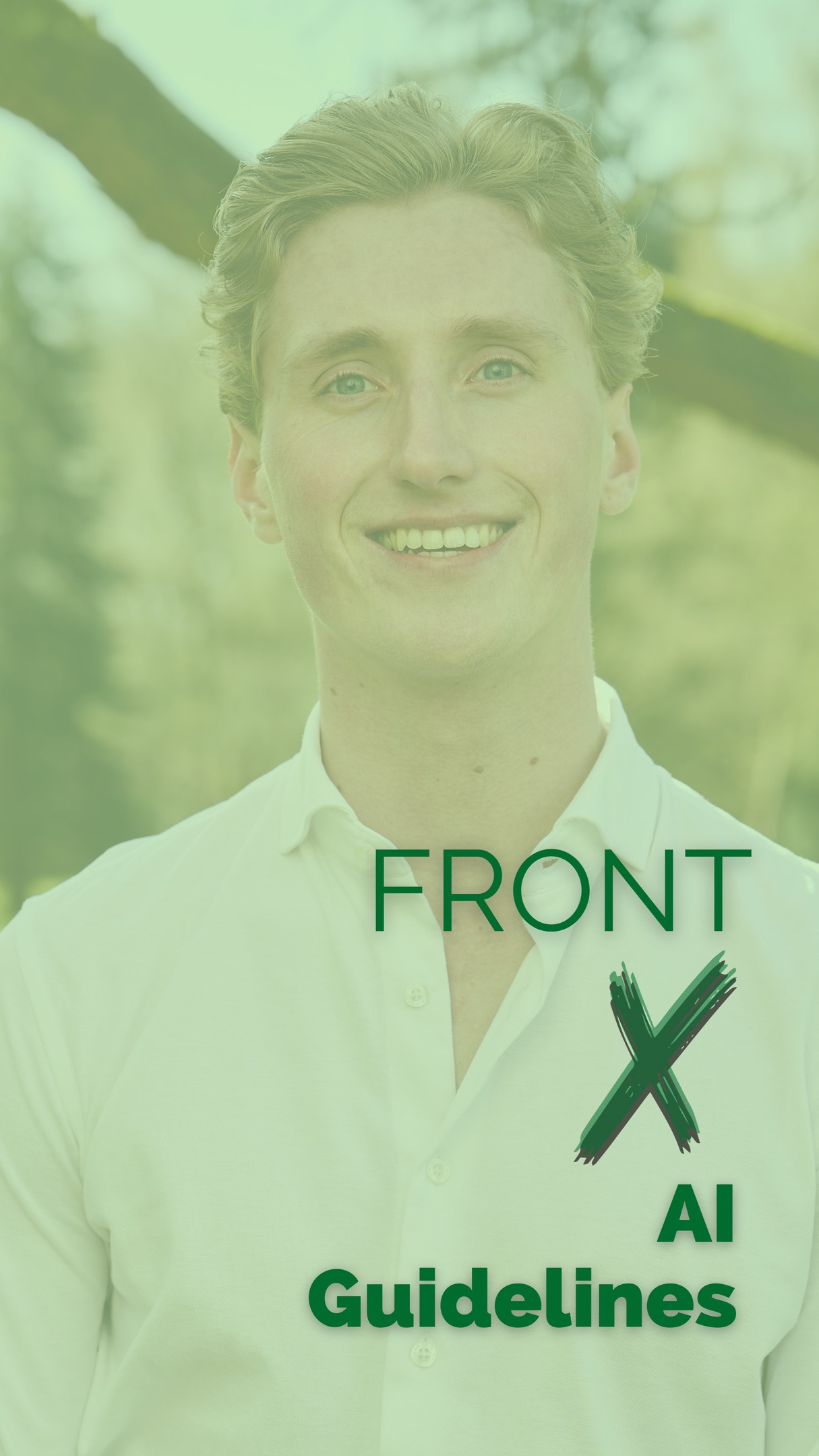 𝐅𝐫𝐨𝐧𝐭 𝐗 𝐀𝐈 𝐠𝐮𝐢𝐝𝐞𝐥𝐢𝐧𝐞𝐬 💻
Pepijn talks about AI in education and how the university can better adapt to it in the future!