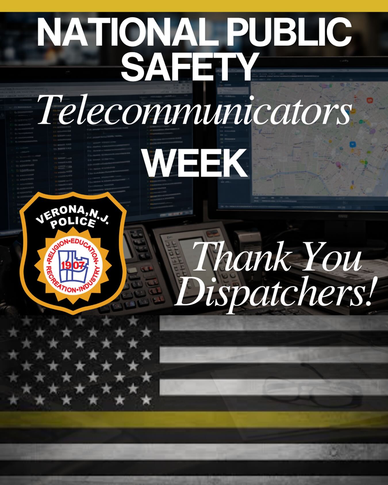 Happy National Public Safety Telecommunicators Week!
This week, we extend our deepest gratitude to the voices behind the scenes, our exceptional dispatchers who serve as the first line of support in every emergency. Your steady presence, compassion, and professionalism never go unnoticed, and the Verona Police Department is truly thankful for all that you do.
We would like to recognize our dedicated team:
• Dispatcher Pineda – A-Squad Day Shift
• Dispatcher Conlon – B-Squad Midnight Shift
• Dispatcher Scheerer – C-Squad Day Shift
• Dispatcher Santulli – D-Squad Midnight Shift
And to our incredible per diem dispatchers:
Tina Patmos, Heather Dorsey, Connor McCann, and Ed Conlon, your willingness to step in and support the team at a moment’s notice is deeply appreciated.
Your commitment, teamwork, and unwavering dedication make a lasting impact every single day. Thank you for being the calm in the chaos and for your continued service to our community.
#vpd #veronapd