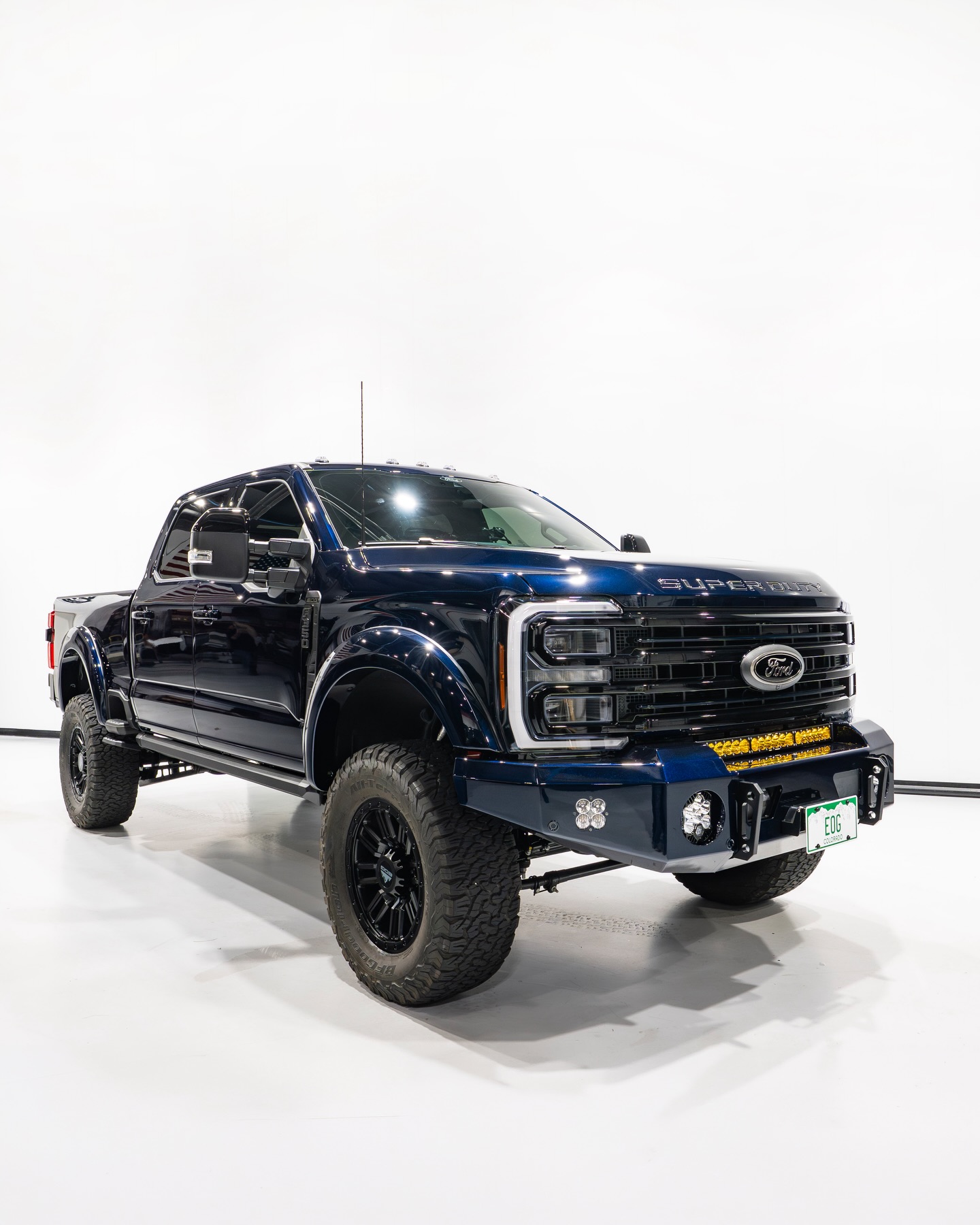 2025 Black Edition F-350: Antimatter Blue
Sitting on a 4” @liquidspring system & our EOG 20” wheels with BFG KO2 37x13.5 tires, this truck drives incredible and looks just as good - with some really sweet options we included as well.
This truck is absolutely LOADED with fuel storage. We integrated a massive 60gal @sbtanks replacing the factory fuel tank, utilizing our proprietary brackets to relocate the LiquidSpring volumes. We then added a 37gal @transferflow bed-mounted fuel cell feeding to the primary tank, which still fits under the @leer_truck_accessories power tonneau cover.
Additional options on this rig include:
@bankspower Performance Intake
@bankspower Pedal Monster
@bankspower Boost Tubes
@bankspower iDash Dual Gauges
@arb4x4usa Diff Breathers
EOG HD Rear Bumper
EOG Premium Cab Acoustics Package
EOG Onboard Air I Package
EOG Flip Up License Plate Bracket
Window & Windshield Tint
@wolfbox_official Digital Rearview & Dashcam
Front PPF
Console Vault
Rear Underseat Lockable Storage
@factor55 Fairlead & Ultrahook
EOG Spec @swarfworks Starlink Mount w/ Lighting & Antenna Integration
@midlandusa & @icomamericainc UHF & VHF radios
Reach out to start your build plans today:
sales@elevationoffgrid.com
(720) 900 - 3159