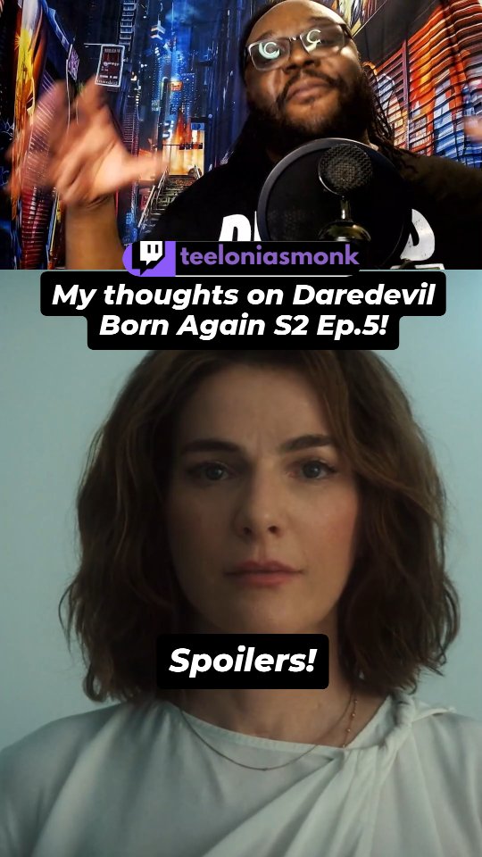 My thoughts on Daredevil Born Again S2 Ep.5! This one was great despite not having much action in it. Loved seeing characters from the previous show and what they did with the aspect ratio when showing flashbacks.
#daredevil #daredevilbornagain #marvel #marvelcomics #kingpin