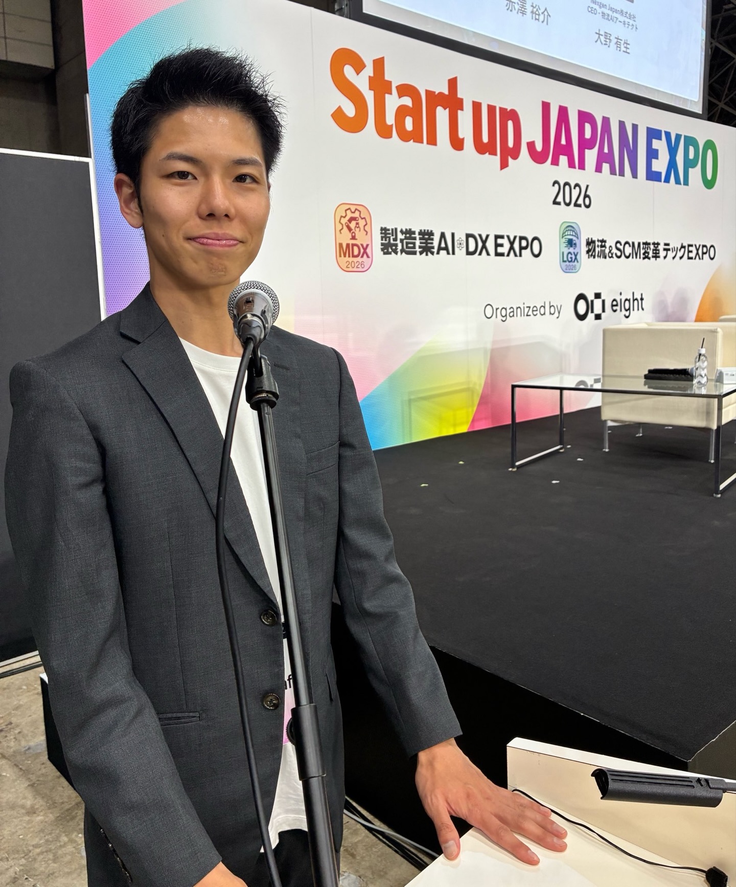 幕張メッセで開催された「Start up JAPAN EXPO 2026」にて、伊志嶺海が司会を担当しました。
次回の開催も決定!
またお会いしましょう♪
