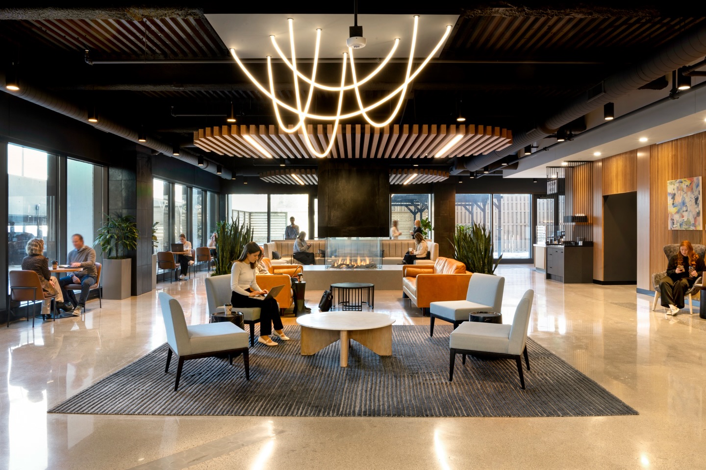 A space like this is meant to be full. ✨
From quick coffee meetings to long work days, this is where people gather, connect, and get things done. Captured exactly as it was designed to be experienced - busy, dynamic, and alive.
Architecture: @shea_inc
Construction: @missionconst
Photography: @spacecrafting_photography