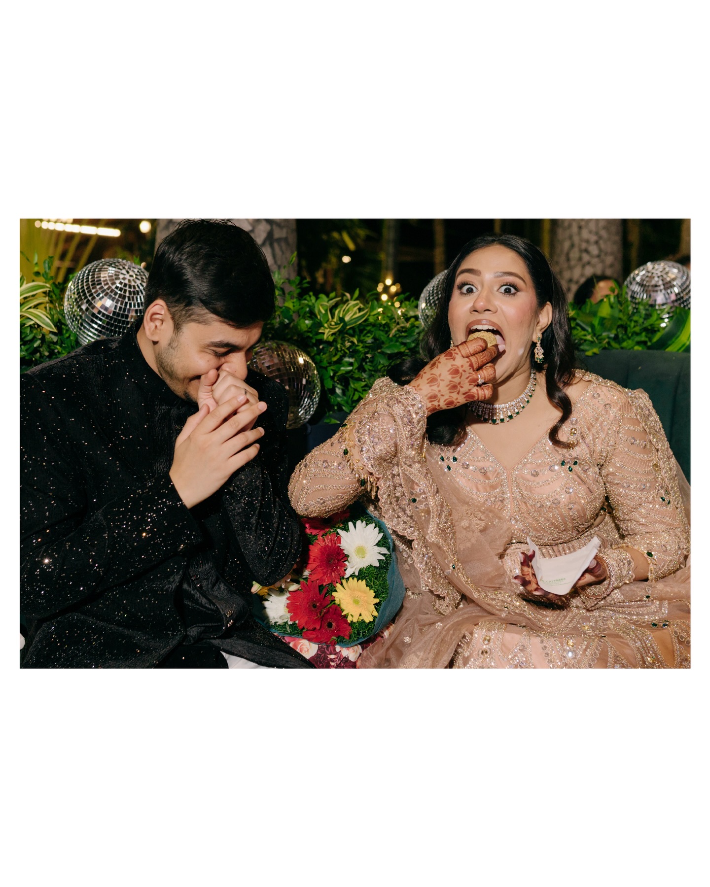 Shwetha and Onkar turn a simple pani puri moment into pure fun—full of teasing, laughter, and a little friendly competition. While Onkar jumps in confidently, Shwetha proves how it’s really done and playfully tells him he doesn’t know how to eat. Between jokes, stolen bites, and shared smiles, it’s these little moments that make it all so special.
Planned By @weddings_by_ap
Location: @samayavenueandleisure
#bangalore #indianwedding #tamilwedding #wedding #awpi
