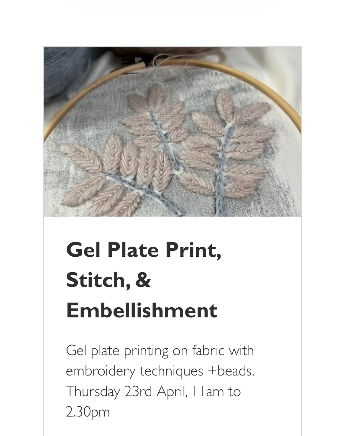 This coming Thursday, a workshop at the studio.
#gelplate #gelprint #printandstitch