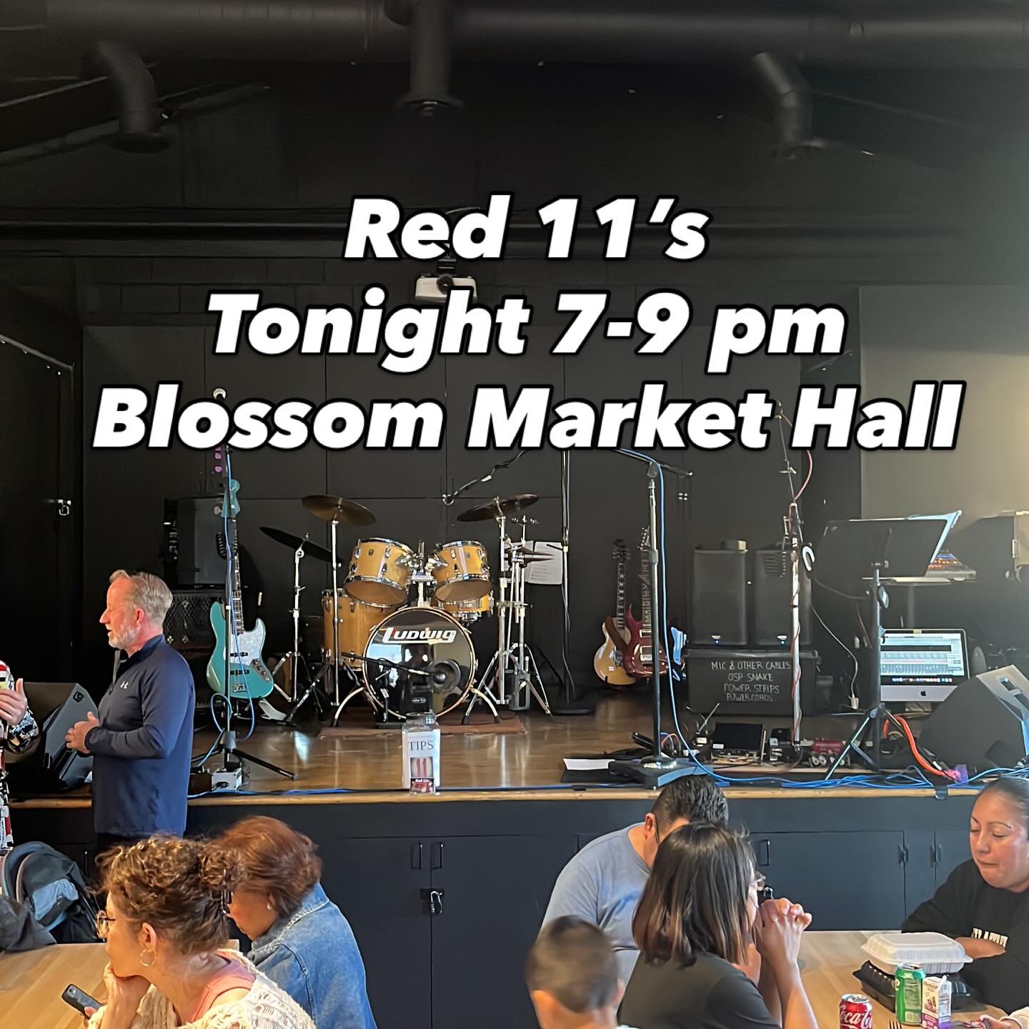 We’re playing in San Gabriel at Blossom market hall tonight. Come stop by. It’s a really cool place.