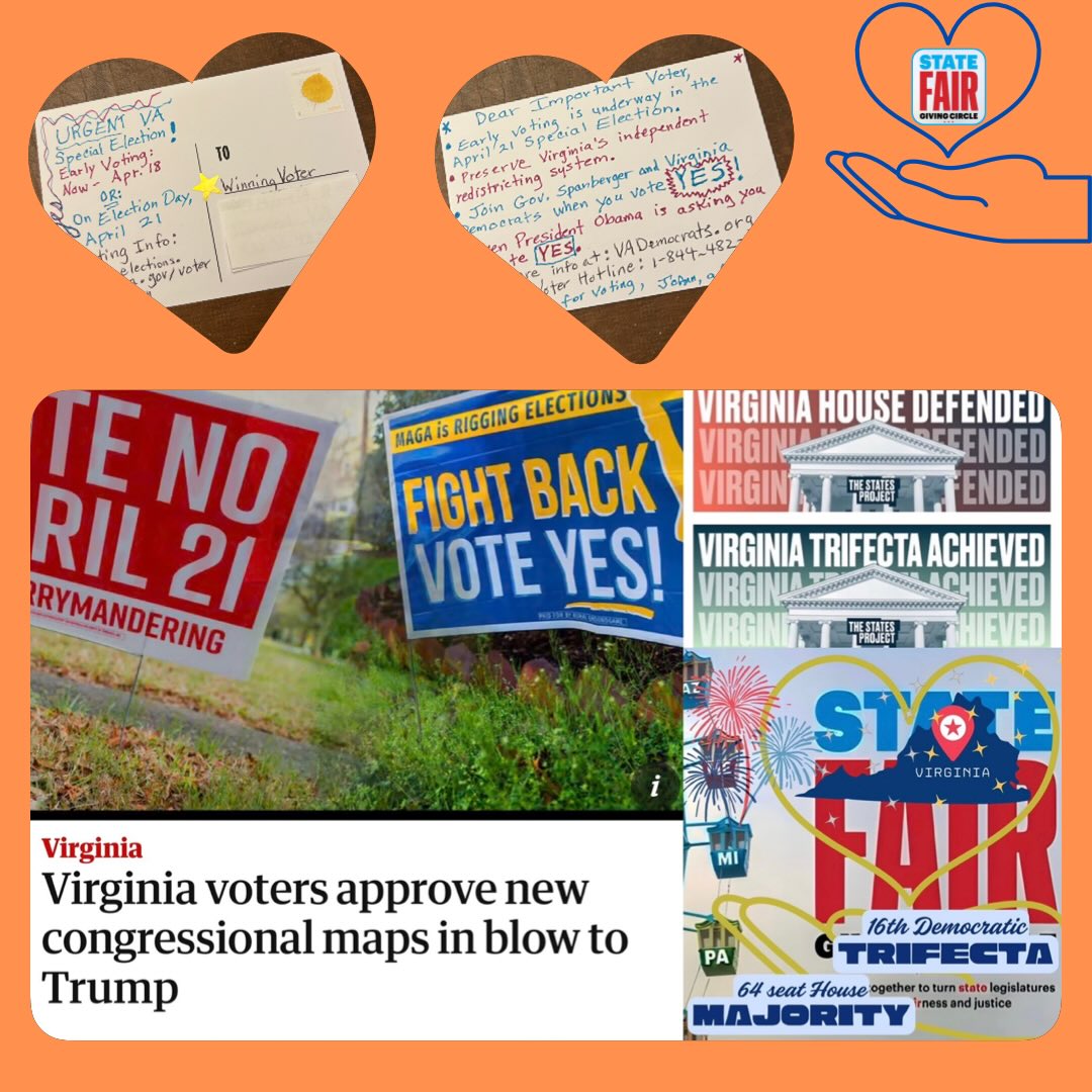 Our investment in Virginia in 2025 helped achieved incredible results in the state legislatures. Yesterday, we saw the effect of expanding governing power at the state level to protect voter rights and counter attempts to steal a congressional majority.
We are on our way to selecting the next state(s) we will support for 2026. To be part of this powerful work, join our giving circle. Find the link in our bio, or story 🔗 💙