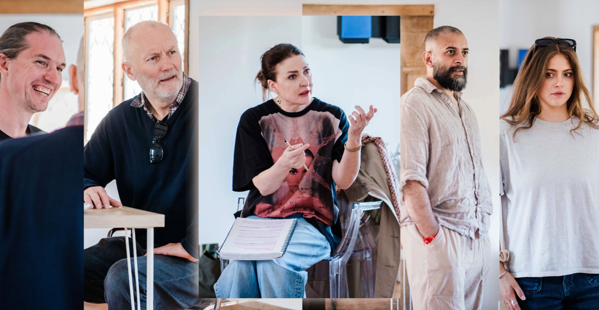 Rehearsal shots released for Heartsink at Riverside Studios.
Producers are pleased to share rehearsal pictures of the brand-new play Heartsink at Riverside Studios from 21 April to 10 May.
Written by former GP Farine Clarke (London Zoo) Heartsink is a new bittersweet medical comedy directed by Sean Turner (Why I Stuck A Flare Up My Arse For England, The Play That Goes Wrong).
The pictures feature actors Kathy Kiera Clarke, Vikash Bhai, Aden Gillet and Megan Marszal and were taken by Ben Hewis.