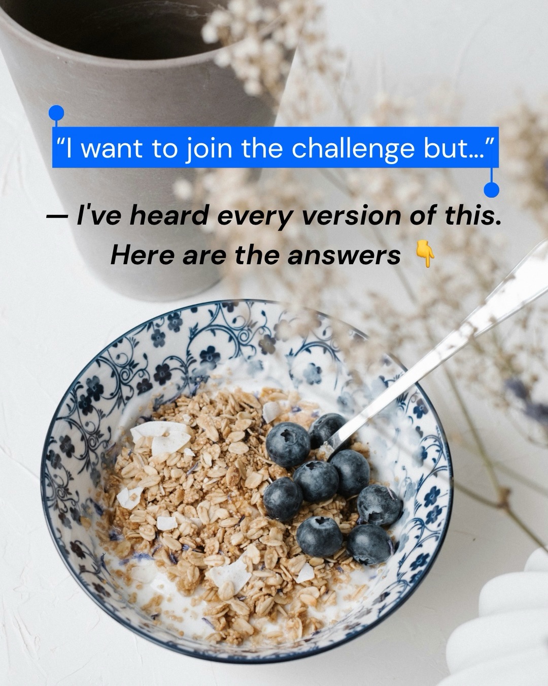 I know exactly what’s going through your head right now 😄
Every objection has an answer. Every reason not to do this has a “but actually...” behind it.
Free 5-day challenge. Starts Monday. Comment BREAKFAST 👇 and I’ll send you the details.
#menopausebreakfastfix #menopausenutrition #perimenopause