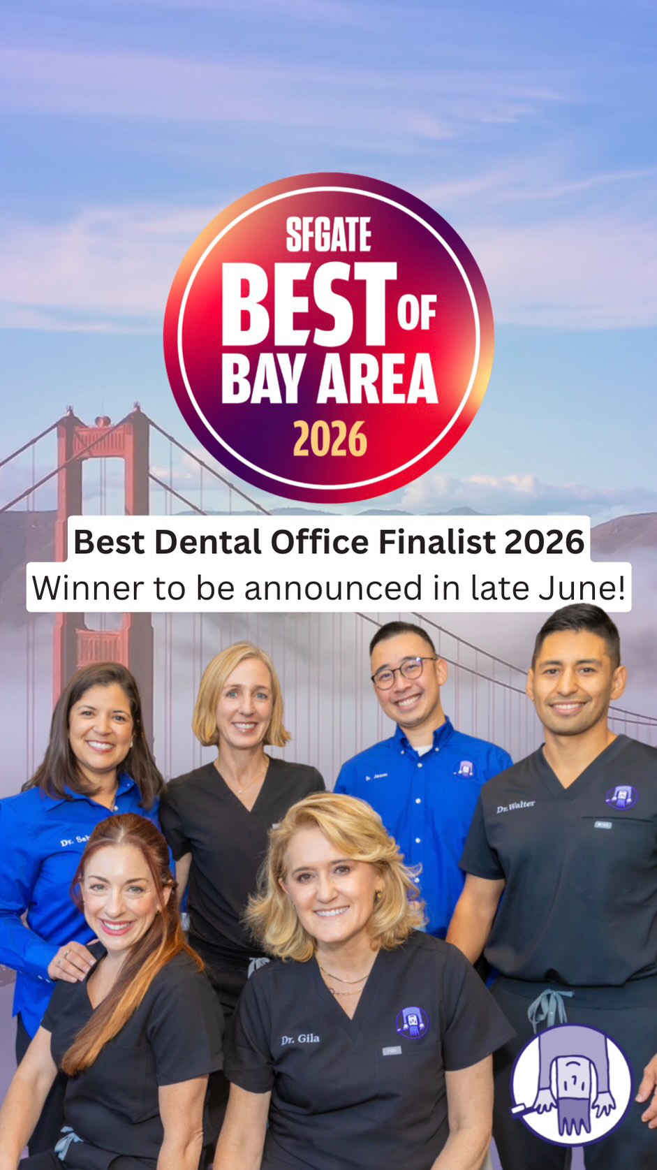 We are incredibly grateful to all of our patients, families, friends, and supporters who took the time to vote for us for Best of the Bay 2026! 🦷✨
Being nominated is such an honor and we are proud to have been the only dental office specialized in pediatrics to be nominated in this category.
Thank you for continuing to support our team and trusting us with your children’s smiles. We’re keeping our fingers crossed and excited to see the results when SF Gate announces the winners in late June! 🤍
