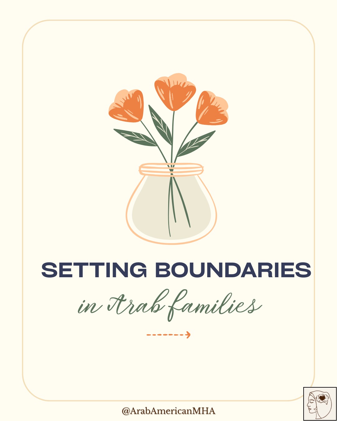 Setting boundaries in Arab families can be difficult, especially in close knit environments where love and involvement are deeply connected. What feels supportive can sometimes feel overwhelming.
As you grow, it’s okay to have honest conversations about your needs. Communicate calmly, set limits on unwanted advice, and make space for your own decisions.
Setting boundaries does not change the love. It helps build healthier relationships with less resentment.
You are allowed to have privacy. Protecting your peace and mental health is not selfish.
#AAMHA #arabamericanmentalhealth #endthestigma #stigma #mentalhealth #mentalhealthmatters #arab #arabamerican #arabcommunity #culture #culturalcompetence #boundaries