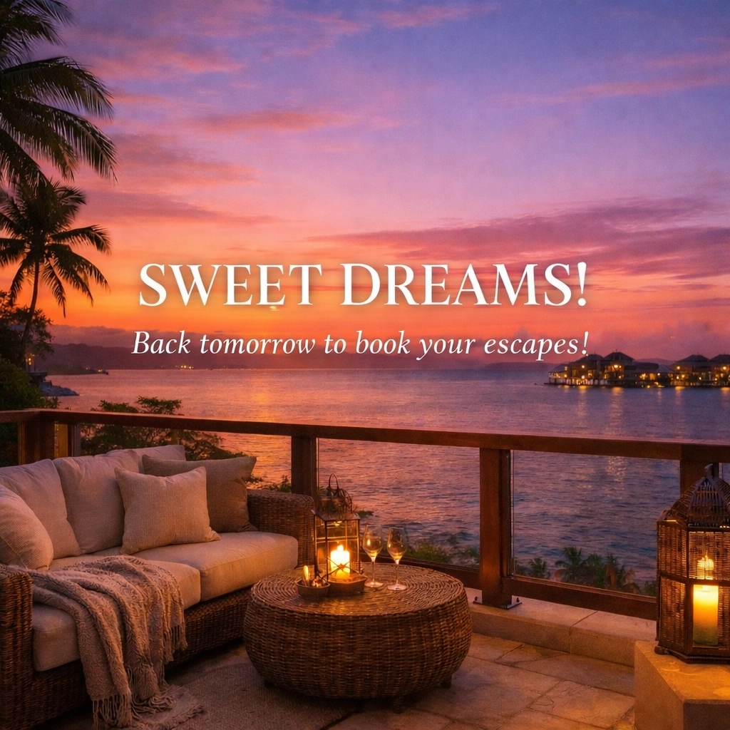 🌙 That’s a wrap! 😴✨ From Disney magic to luxury cruises, I hope you’re full of holiday inspiration. I’ll be back bright & early to catch up on messages and get bookings sorted! 🏝️☕️
Sweet dreams! Where are you dreaming of flying to tonight? ✈️💭🌌 #TravelWithSarah