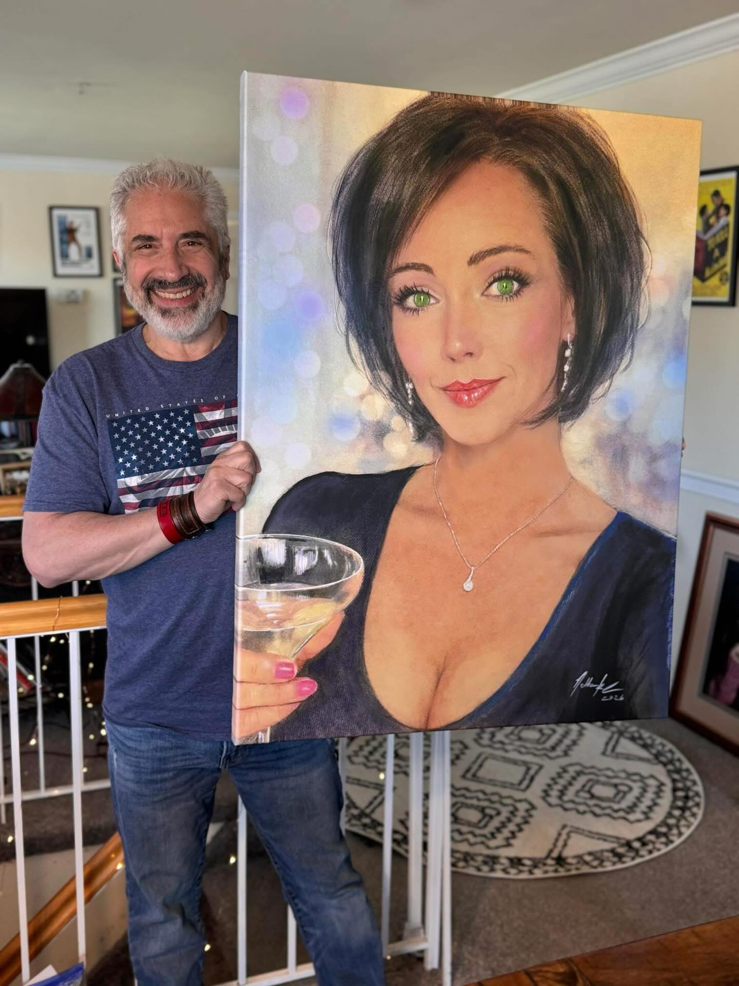 So proud of my wife Shelly Morgenstein’s beautiful painting by the incredibly talented Nathan Krekula