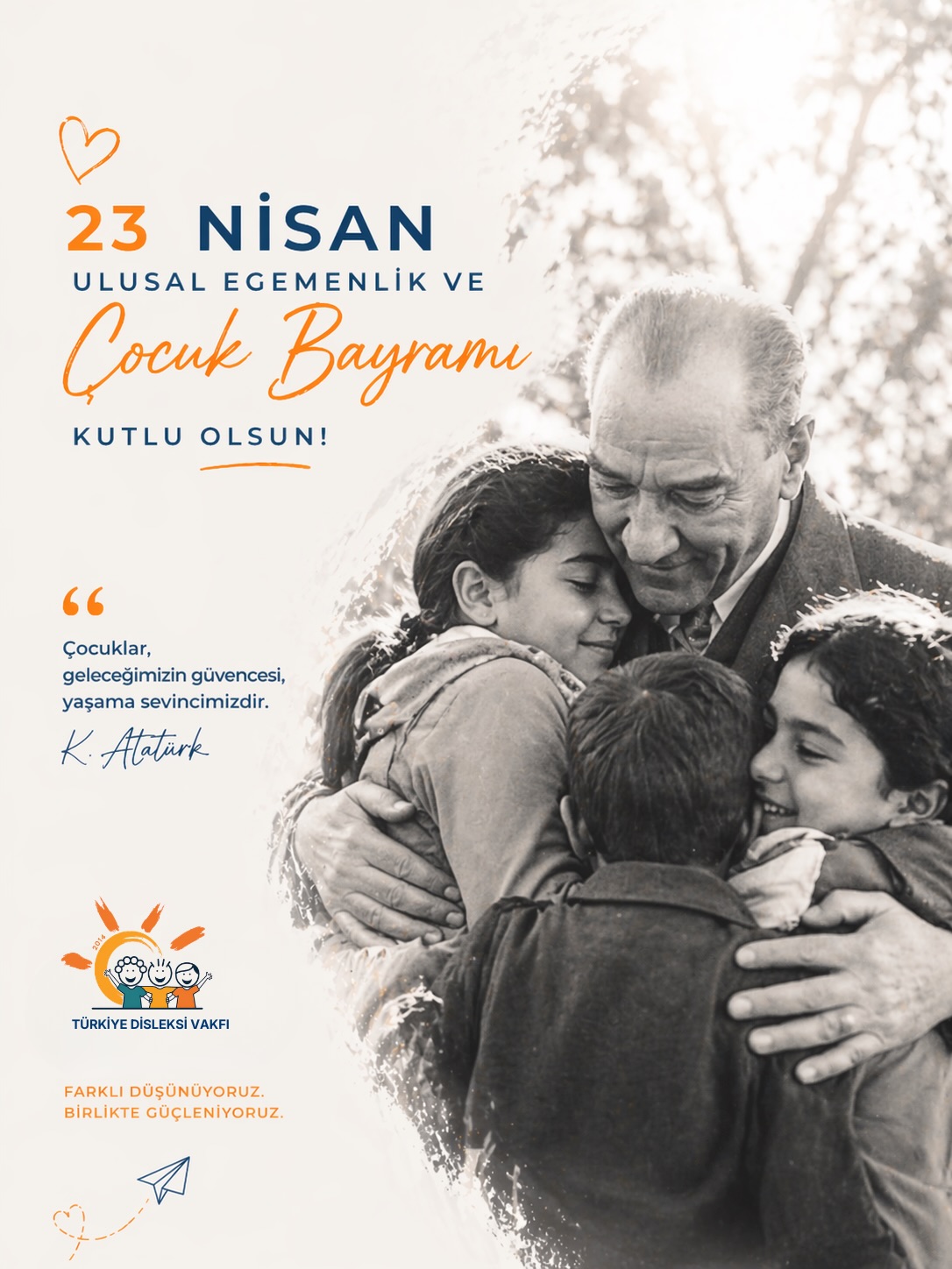 23 Nisan Ulusal Egemenlik ve Çocuk Bayramı Kutlu olsun!
Bu tasarım, vakfımızda gönüllü olarak yer alan DEHB tanılı bir tasarımcımızın yaratıcı katkısıyla hazırlanmıştır.
#23nisan #dehb #dyslexia