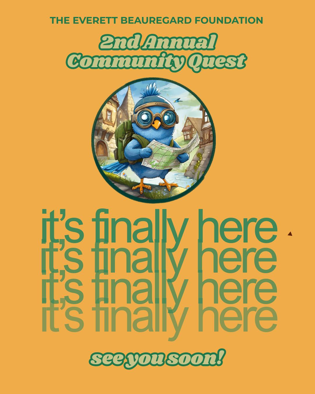 When you arrive at Burke Park, look for a volunteer in a Bright Green shirt. They will be able to help you with everything you need to participate in the experience.
Enjoy the adventure. Can’t wait to see you!!
#EBFcommunity