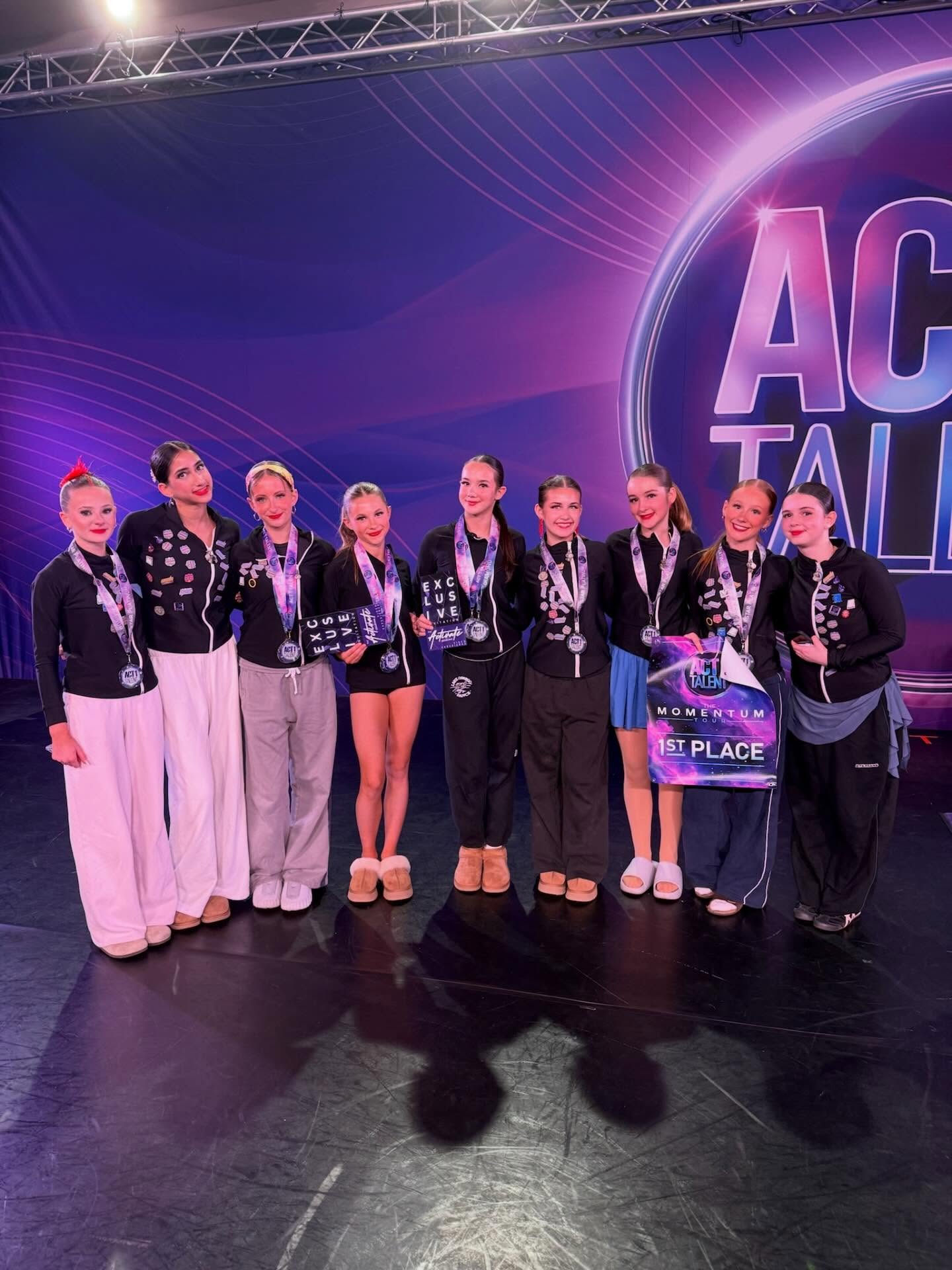 Congratulations to our dancers who competed at @act1talent 💜 Well done ladies!