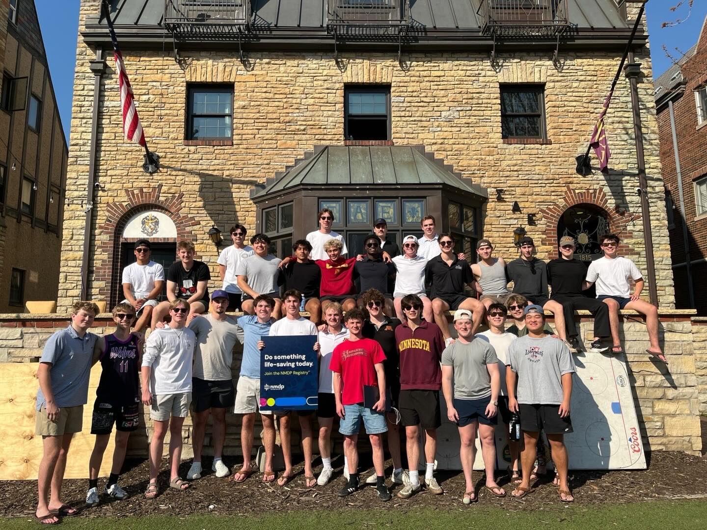 Thank you to @nmdp_umn and Vikings QB @maxbrosmer for showing up. Wishing for a good season 12 #ΦΑ