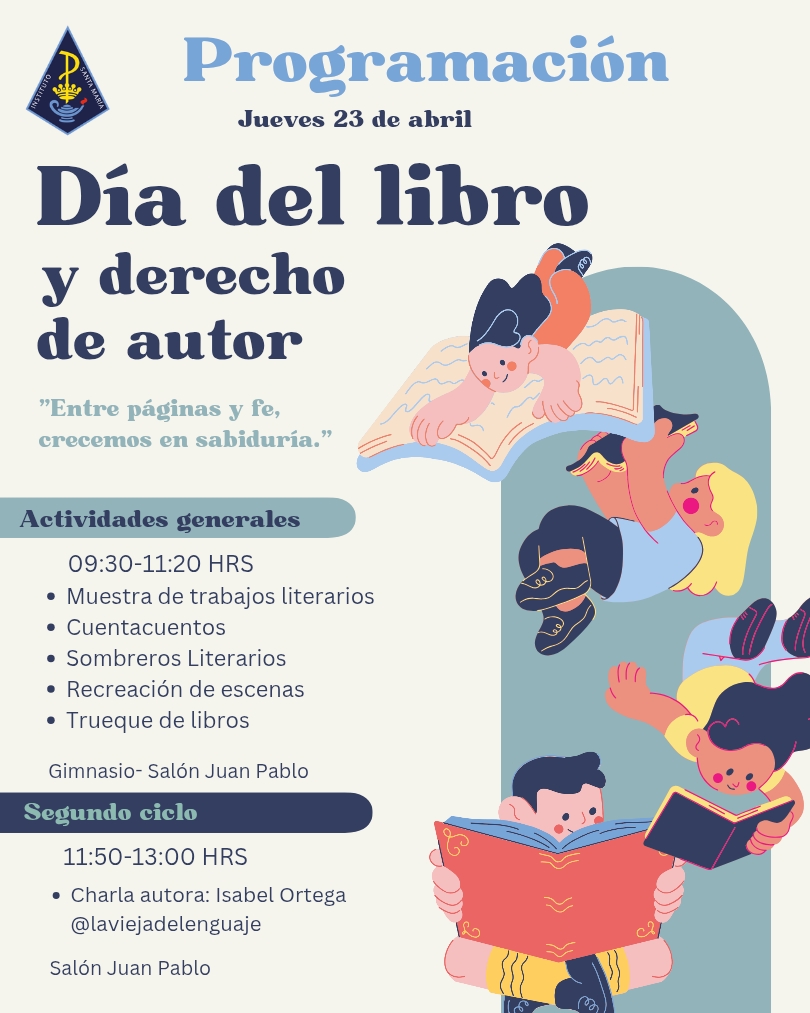 📜 Comienza a prepararte para las actividades del Día del libro y derecho de autor en el ISM.
@red.educacion.amerindia @reddecolegioscjch @cgpa_ism_santiago @ceisma.ism