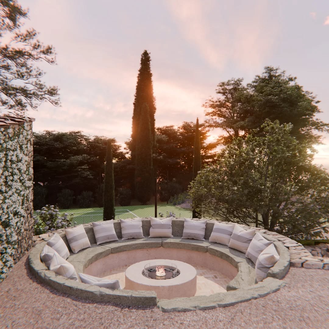 Suite du projet dans le Luberon.
Conception d’un brasero enterré revêtu de pierre de taille locale s'harmonisant avec l'atmosphère du projet.
Pour apporter une touche chaleureuse, des parefeuilles en terre cuite posés en chevron recouvrent le sol.
Les deux autres espaces distincts représentent parfaitement la trame du projet : le mariage entre la liberté du jardin sauvage spontané et l’élégance du jardin traditionnel provençal.
L'un guide l'usager par un chemin sinueux vers un espace composé de jardinières en fer forgé dans lesquelles prospère un jardin d'aromatiques.
L'autre suit le cours de tennis ornementé par une abondante floraison de rosiers et de lavandes.
#avantaprès #paysage#jardin #luberon #studiodac