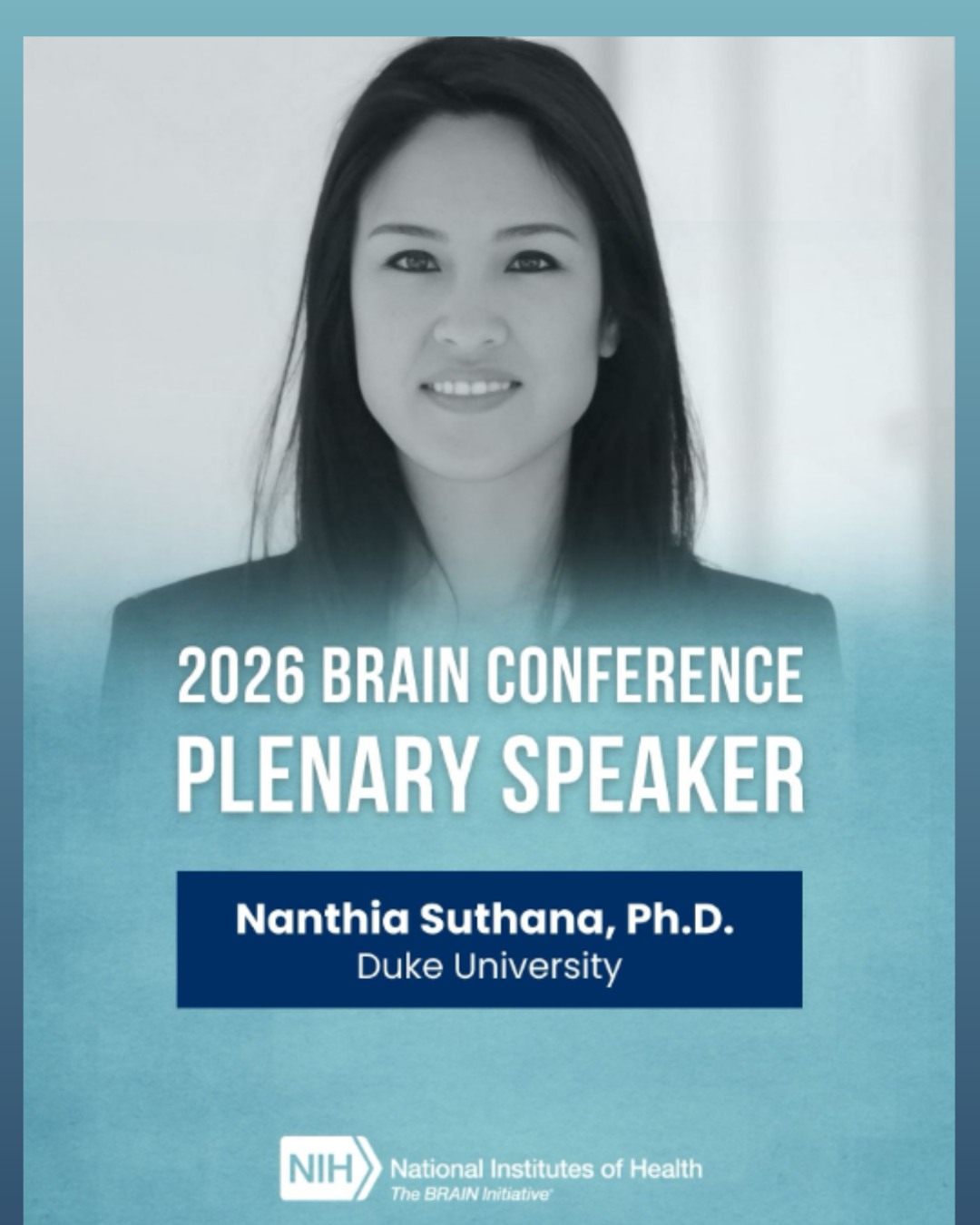 The #BRAINInitiative is excited to welcome Dr. Nanthia Suthana as a plenary speaker at the 2026 #BRAINConference. Register now to hear Dr. Suthana’s plenary on Human Brain Dynamics in Naturalistic Environments: #LinkinBio #studyBRAIN