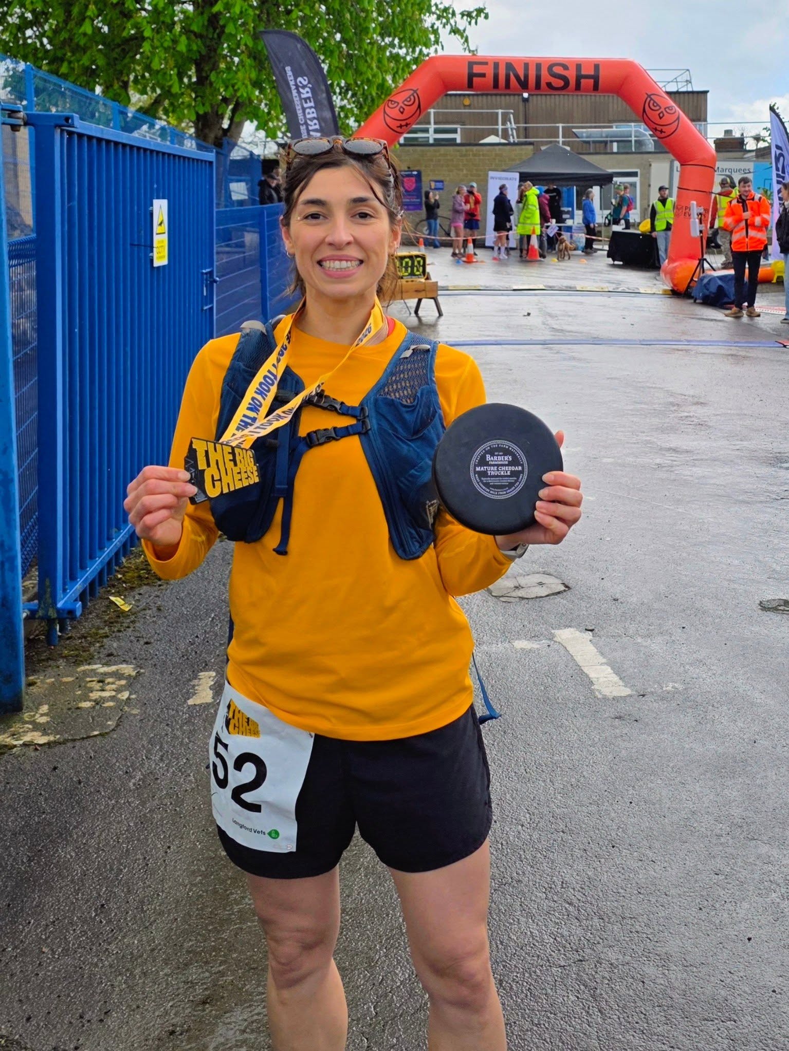 'The Big Cheese' trail event with the best race goody bag I've had so far!Β A delicious truckle of local cheddar cheese! Very happy with that! π
With my cheese coloured shirt π§ & appropriate smile π I ran the hilly 15miles in Cheddar last Sunday.Β Β A lovely trail route with a little bit of many elements...wind, rain, shine, hail... Somerset in April!Β
A big "acheesement" π€£ & event I recommend π―
#trailrunning #fitwellmove #ilovecheese