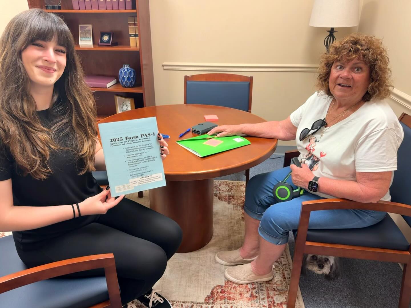 Have you filed your property tax relief application? We can help!! We take walk-ins! Stop by and we’ll walk you through it, start to finish.
Even brought your dog? No problem!! They might not qualify, but they’re welcome to sit in on the appointment 🐶😂
Not sure if you qualify? Call us at 856-232-6700!