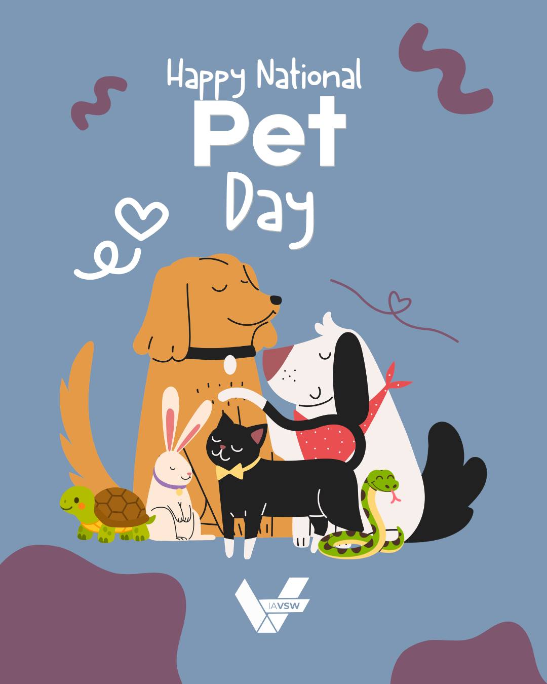 Today we’re celebrating the companions who bring joy, comfort, and connection into our lives, our pets. Whether they offer quiet support after a long day, make us laugh at just the right moment, or remind us to pause and be present, the human–animal bond is something truly special.
In honor of National Pet Day, we invite you to join the fun:
📸 Share a photo, meme, or story of your pet in the comments and help us celebrate the animals who enrich our lives and our work.
We’re grateful for the role animals play in well-being, resilience, and connection — today and every day.
We can’t wait to see your furry, feathered, or scaly coworkers 💙
#NationalPetDay #HumanAnimalBond #OneHealth #VeterinarySocialWork #IAVSW #PetsOfLinkedIn