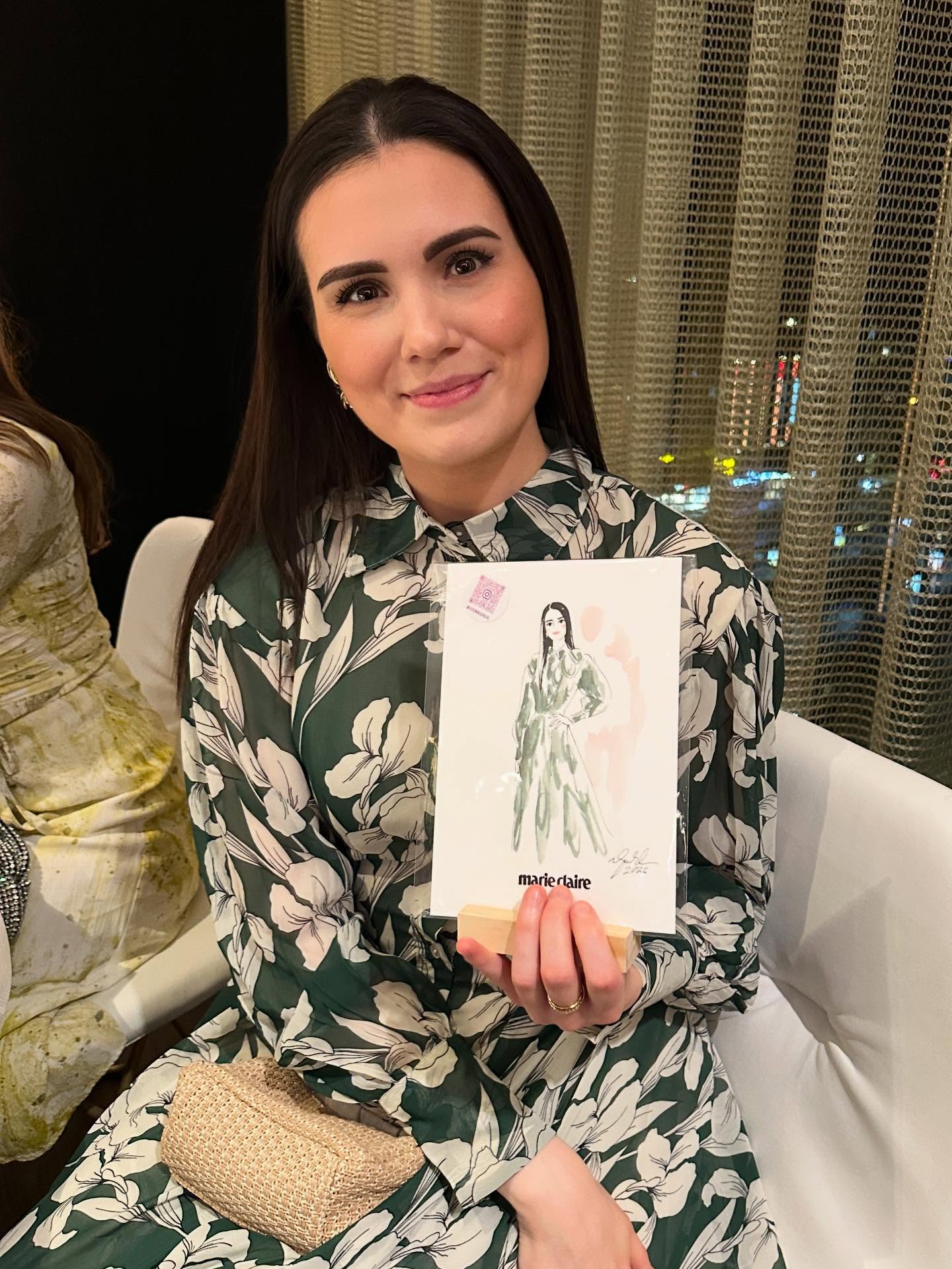 Live-drawing at the award ceremony PRIX D’EXCELLENCE DE LA BEAUTÉ 2026 by @marieclaire_de at @koenigshof_munich