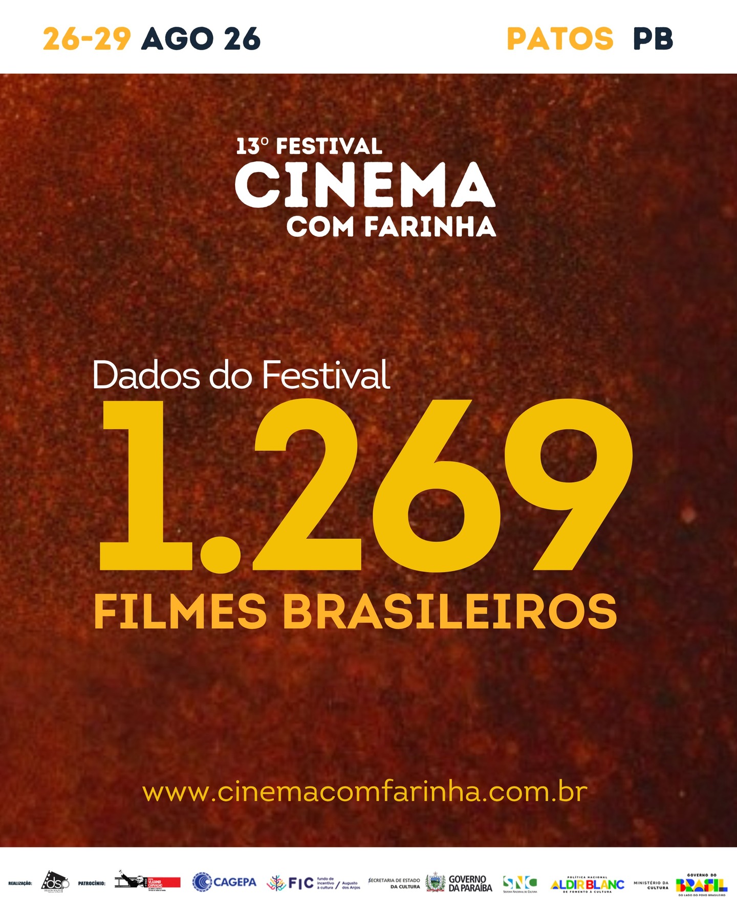 🎬 O CINEMA BRASILEIRO MARCOU PRESENÇA!
O 13º Festival Cinema com Farinha recebeu 1.269 filmes brasileiros, vindos de todas as regiões do país.
Cada filme recebido carrega histórias, olhares e diferentes formas de ver o mundo. É um verdadeiro retrato da potência do nosso audiovisual.
Nosso muito obrigado a todas as pessoas que inscreveram seus filmes.
Agora seguimos na etapa de curadoria, com a missão de selecionar uma programação diversa, potente e representativa.
📅 Os filmes selecionados serão divulgados em julho.
Preparem-se: vem aí uma edição grandiosa! 🎥🔥
#CinemaComFarinha #CinemaBrasileiro #Audiovisual #FestivalDeCinema #PatosPB
