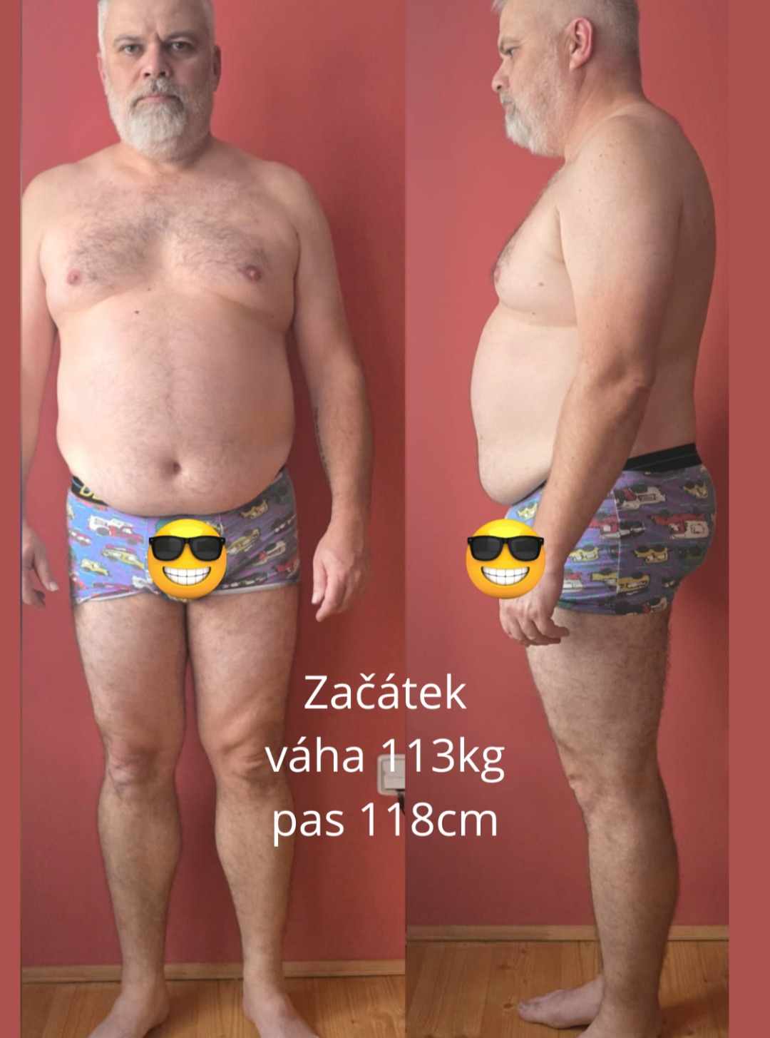 Tohle je Pavel a jeho parádní změna. Přišel ke mě v říjnu a vůbec se toho nebál, hned začal makat a dělat změny dle mých doporučení a výsledky na sebe nenechaly dlouho čekat. Úbytek 14 kg na váze a dokonce 19 cm!! v pase je důkazem toho, že to dělal správně a nehubnul svaly. Fakt super výsledek! A stále pokračuje na zhubnutí posledních pár kg... 💯🔥