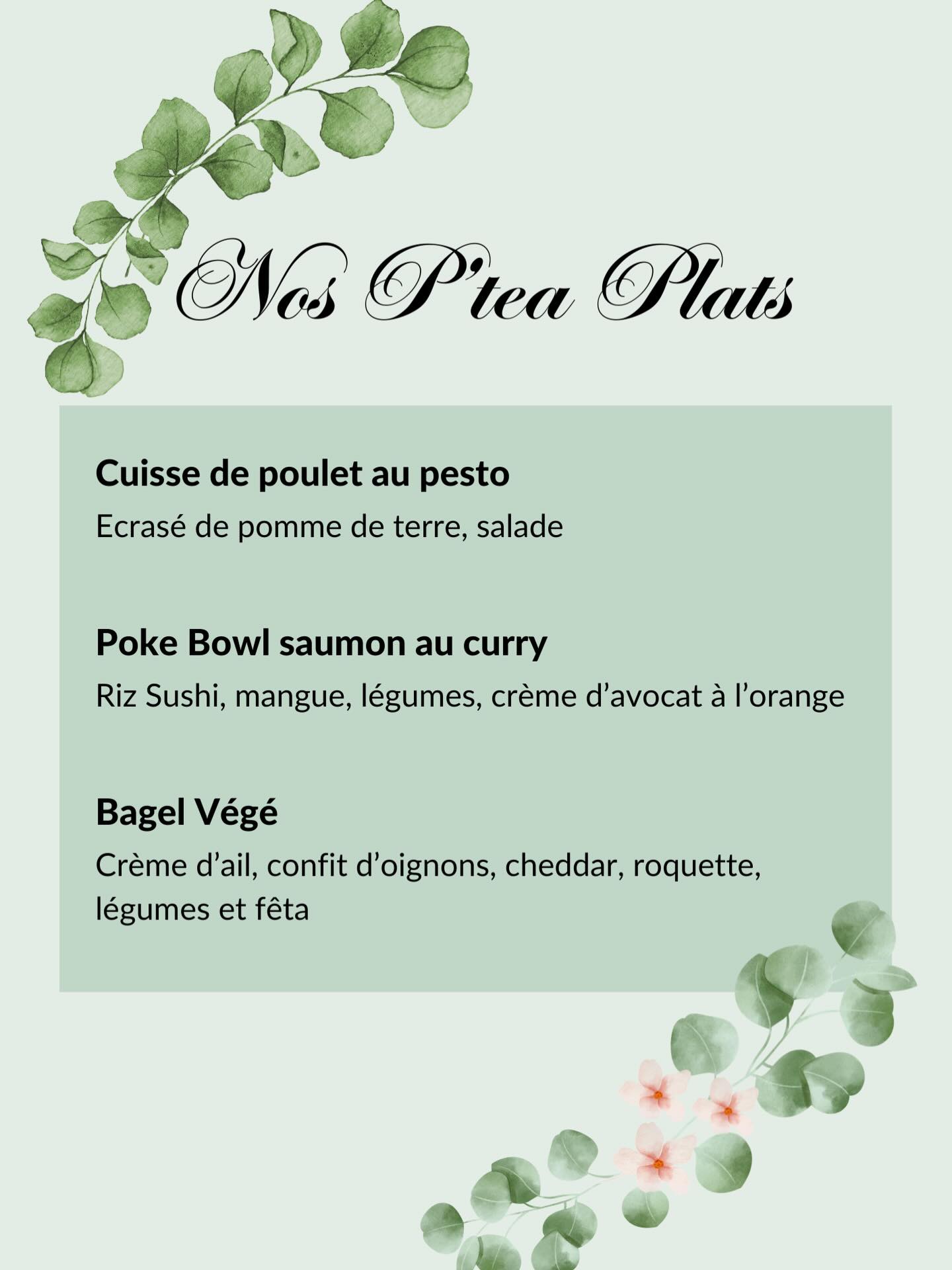 Au menu cette semaine 😍 une cuisse de poulet au Pesto bien moelleuse, un poke bowl de saumon au cuit plein de saveurs, un bagel végé gourmand ! Et pour les plus jeunes? Un hot-dog 🌭 avec cheddar et oignons crispy 🤪 Quel sera votre prochain choix ? #guerande #restaurant #salondethe #faitmaison #menuenfant