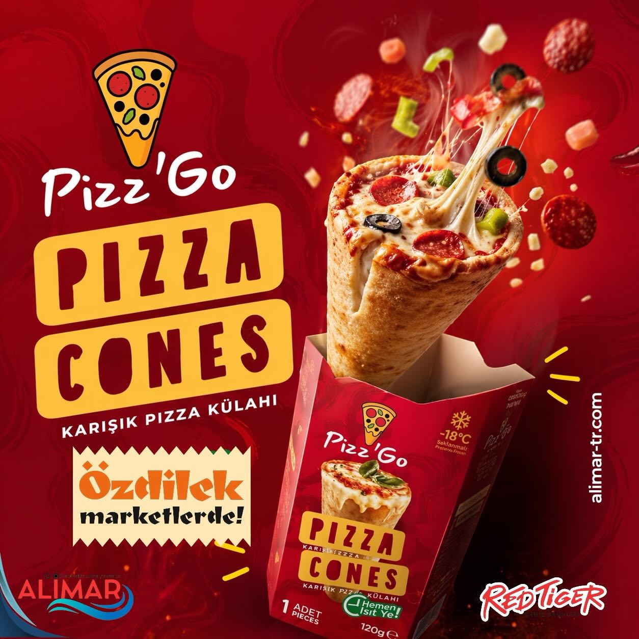 Pizza ama cool olanı 😎 Külahta Pizza şimdi Özdilek marketlerde!