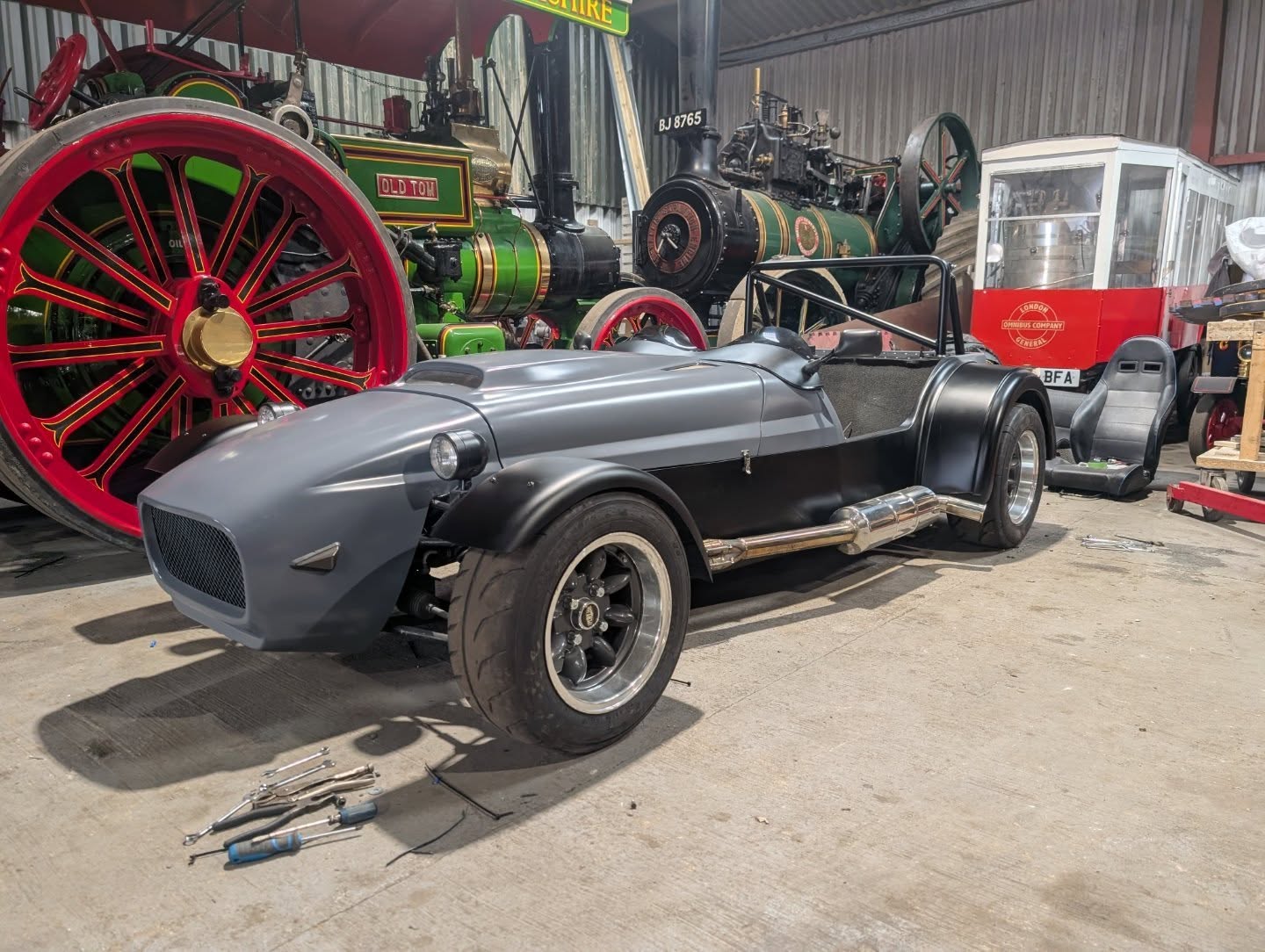 It's not just steam we play with...
This Westfield kit car has just had a full respray and general sort out, powered by a Suzuki Hyabusa engine it is by far the most mental thing I have ever driven! Final jobs to sort include fitting the seats, remaking the dash and full rewire.
Always makes me smile seeing this in the workshop as you couldn't get more opposite ends of the spectrum of vehicles as a hobby.
.
.
#KitCar #westfield #hayabusa #steamengine #trackday