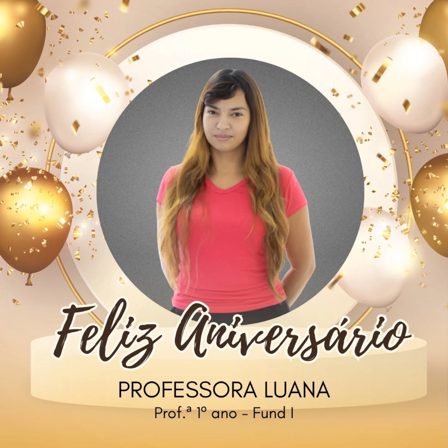 Com muita alegria, desejamos um feliz aniversário à querida Professora Luana, que com tanto carinho, dedicação e amor contribui diariamente para o aprendizado e crescimento dos nossos alunos do 1º ano do Ensino Fundamental I. 💛📚
Que seu novo ciclo seja repleto de saúde, felicidade, conquistas e muitos motivos para sorrir! Que nunca faltem sonhos para realizar e momentos especiais para viver.
Parabéns, professora!