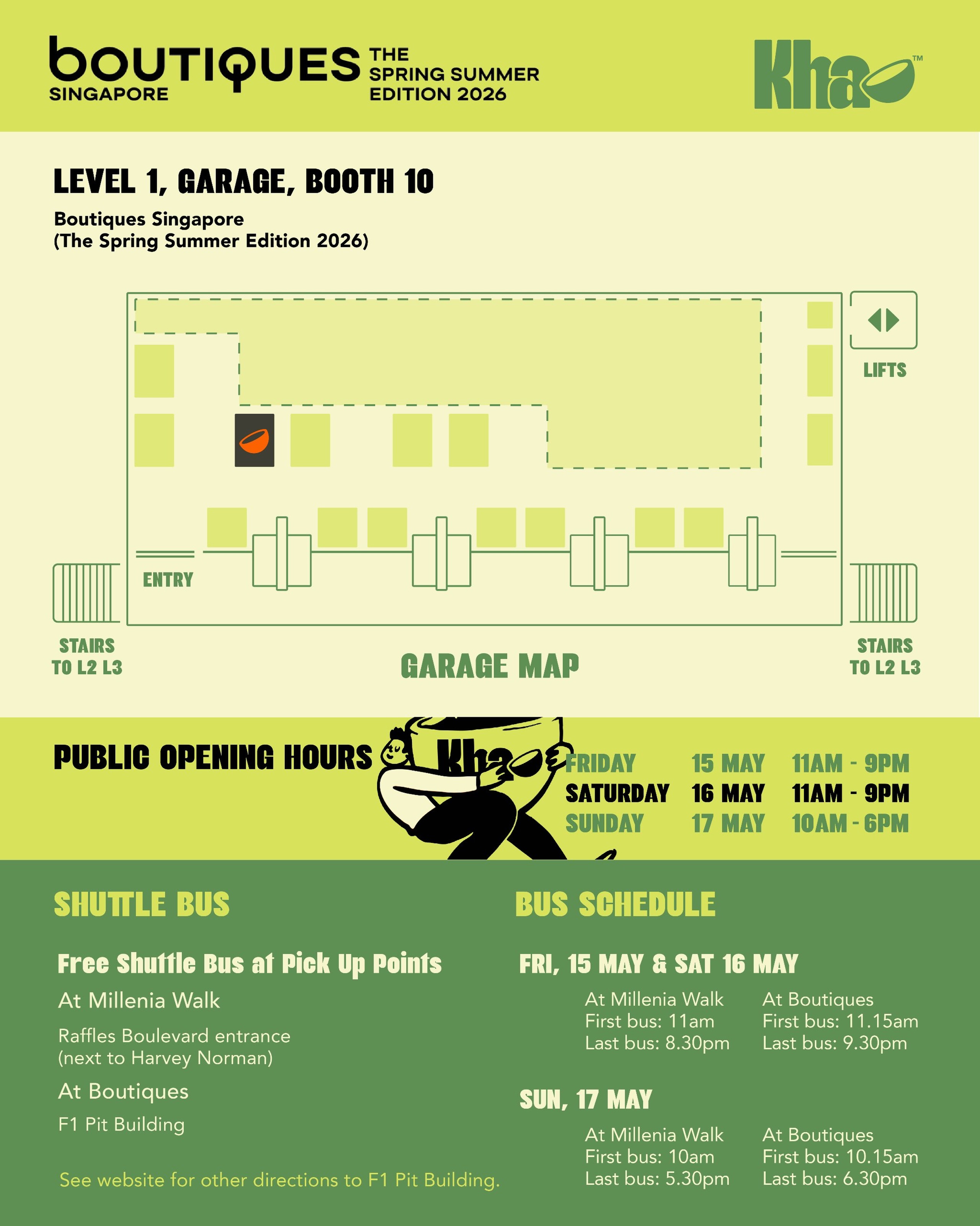 Find us at Garage Booth 10 We’re serving up warm, thoughtfully crafted meals all weekend at Boutiques Singapore: The Spring Summer Edition 2026.
📍 @boutiquefairssg F1 Pit Building — Level 1, Garage Booth 10
🗓 15–17 May
Come hungry. Leave loaded. 🍚