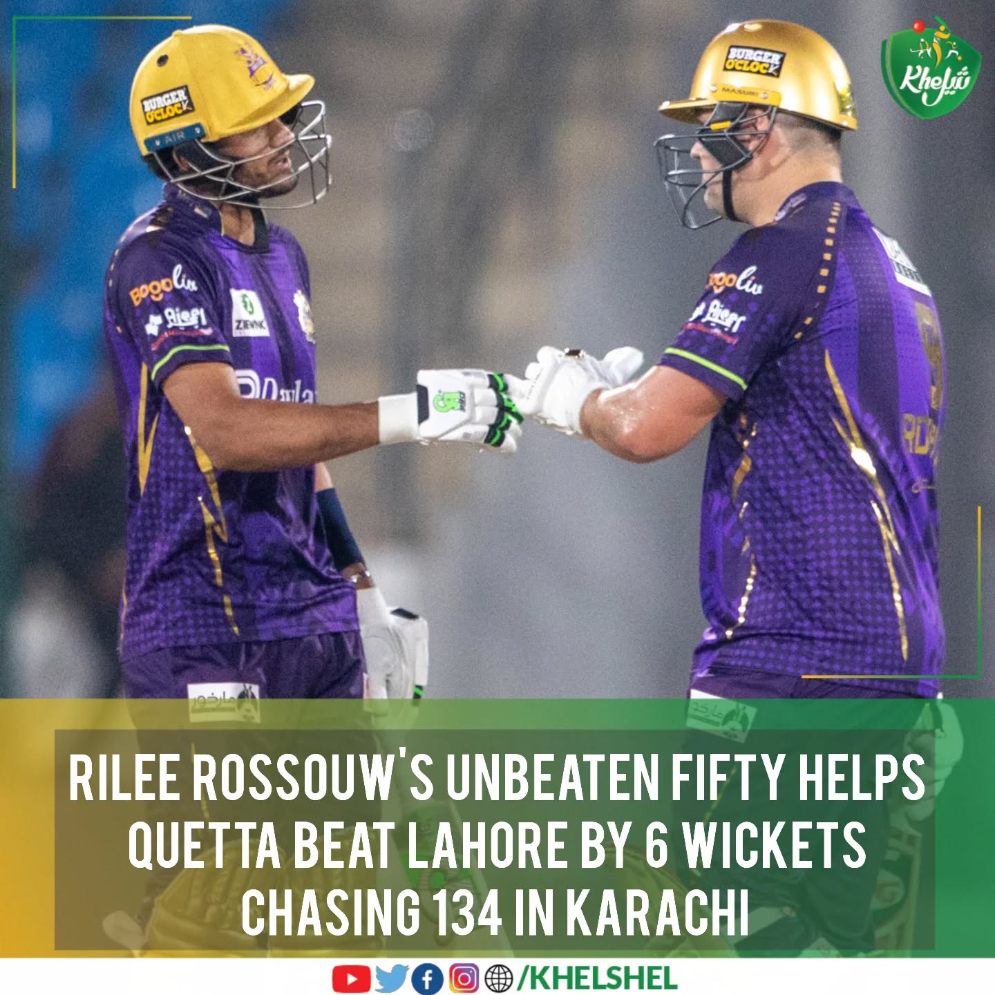 Rilee Rossouw stays cool under the Karachi lights to guide the Gladiators home. A clinical chase and a massive win against the Qalandars! 🛡️⚡
#Cricket | #Pakistan | #RileeRossouw | #HassanNawaz | #PSL11