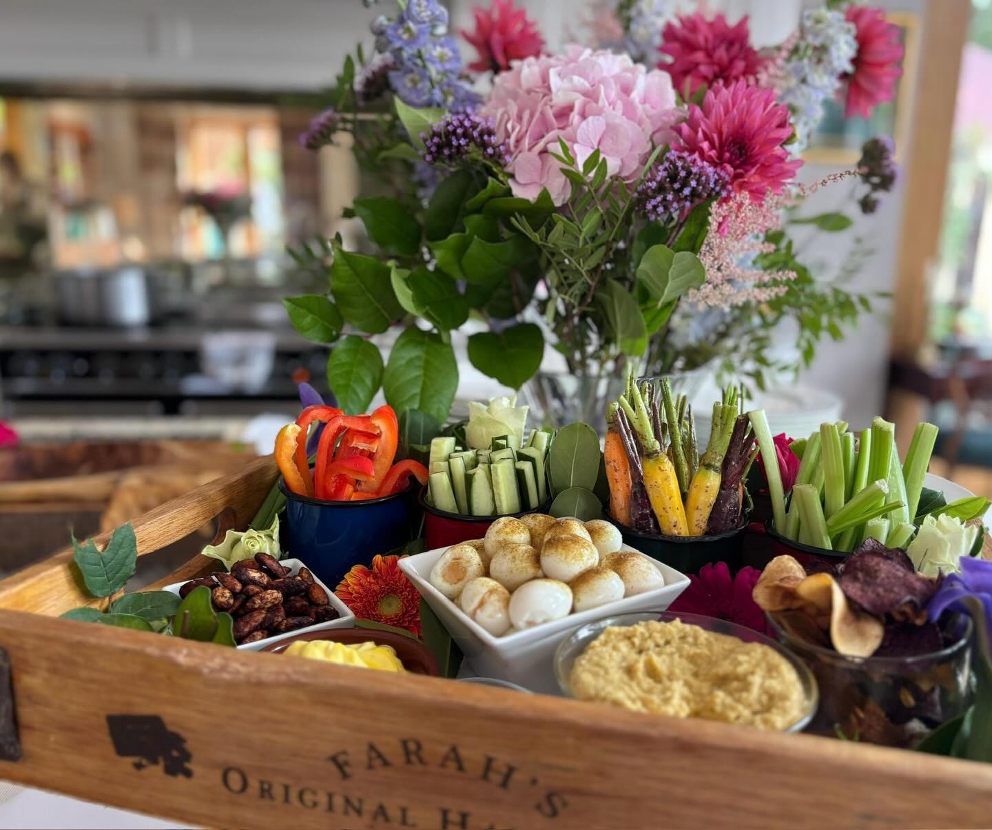 Our very own crudité tray 🌿✨ — the ultimate addition to your summer parties!
Packed with a delicious selection of dips, quail eggs, pitta shards, vegetable crisps, soy almonds, and a vibrant mix of fresh vegetable sticks 🥕🥒
Perfectly suited for vegan, dairy-free, and gluten-free guests — because everyone deserves something tasty to enjoy 💚
#SummerEntertaining #CruditeBoard #VeganFriendly #GlutenFree #DairyFree PartyFood