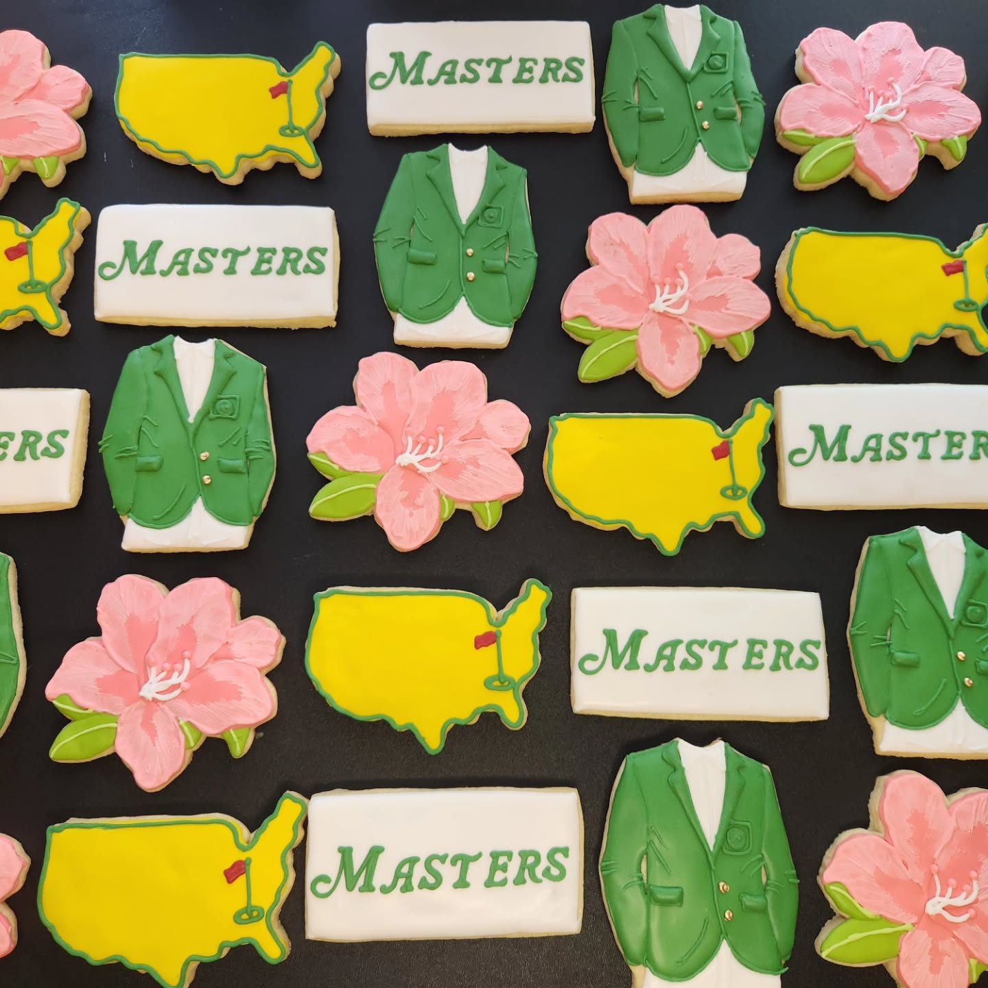 Serving up something tee-rific for The Masters Tournament 🌸⛳️
Green jackets, blooming azaleas, and a whole lot of sweet detail—these cookies are my love letter to one of the most iconic weeks in golf.
Which one are you grabbing first… the jacket or the azalea? 👀
#TheMasters #MastersWeek #GolfSweets #CustomCookies #AugustaInspired SpringBakes CookieArt SweetDetails @karmaconfectionsatl @themasters