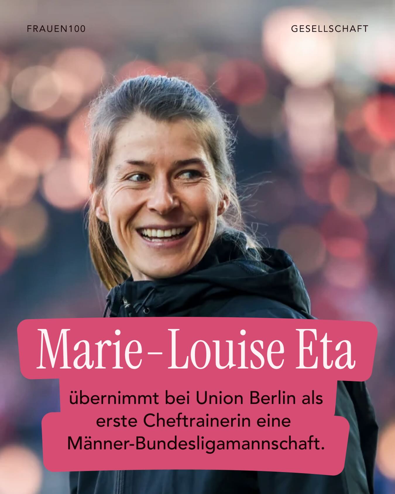 Sie betritt den Platz – und schreibt Geschichte.
Marie-Louise Eta wird als erste Frau Cheftrainerin einer Männer-Bundesligamannschaft. 🙌
Das ist kein Zufall – das ist Können, Leidenschaft und Durchhaltevermögen. Wir feiern diesen Moment. Und wir sind gespannt, was noch alles möglich wird. ⚽️
#frauen100 #unionberlin #marielouiseeta #fussball
Foto Credit: Maja Hitij / Getty Images file