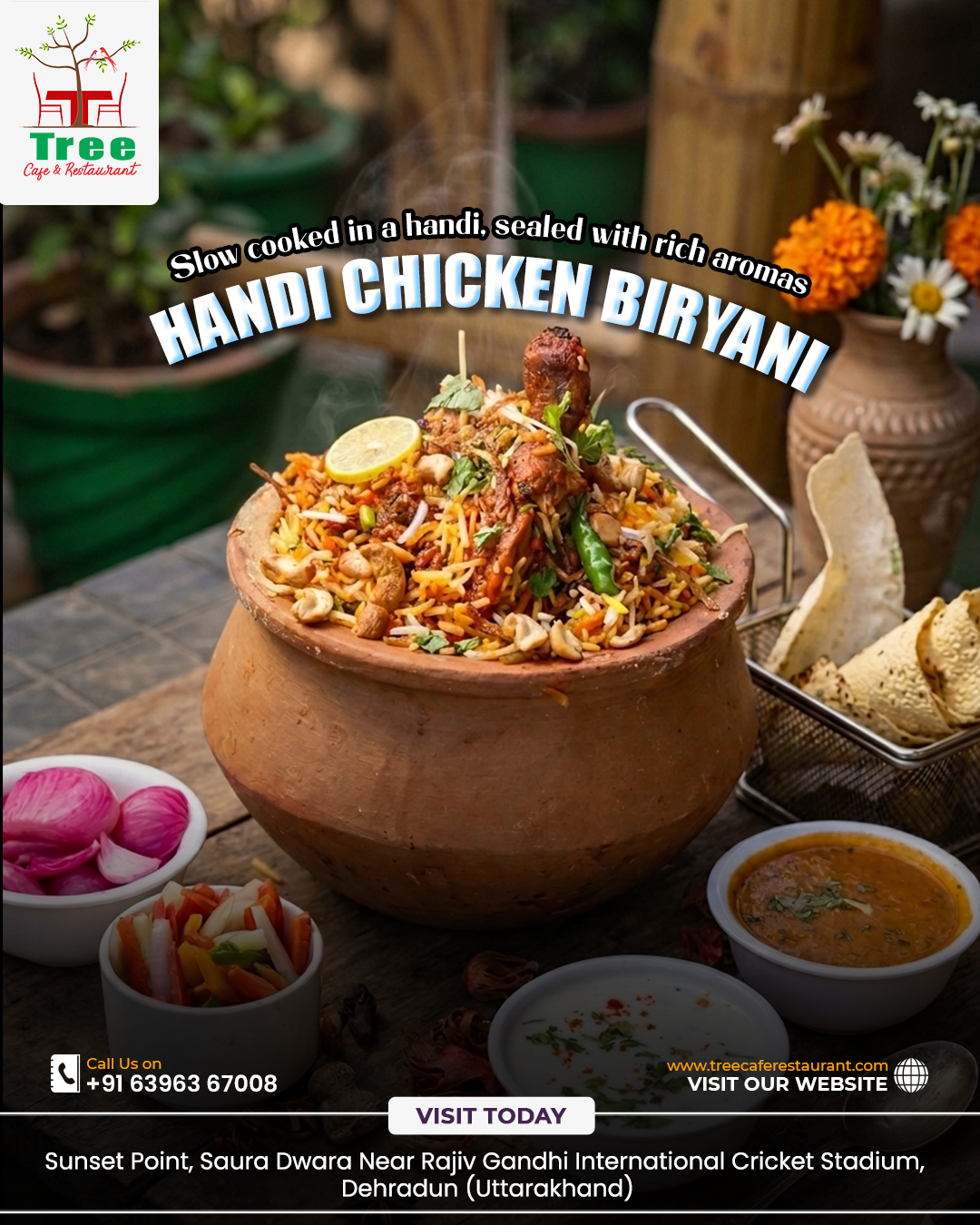 Experience the magic of slow-cooked flavors with our Handi Chicken Biryani 🍗🔥
Sealed with rich aromas and served fresh in a traditional handi every bite is pure delight!
Visit us today and treat your taste buds to something unforgettable. 😋
#HandiBiryani #ChickenBiryaniLovers #FoodieDelight #DehradunEats #FoodLoversIndia #DesiFlavours #biryanilove