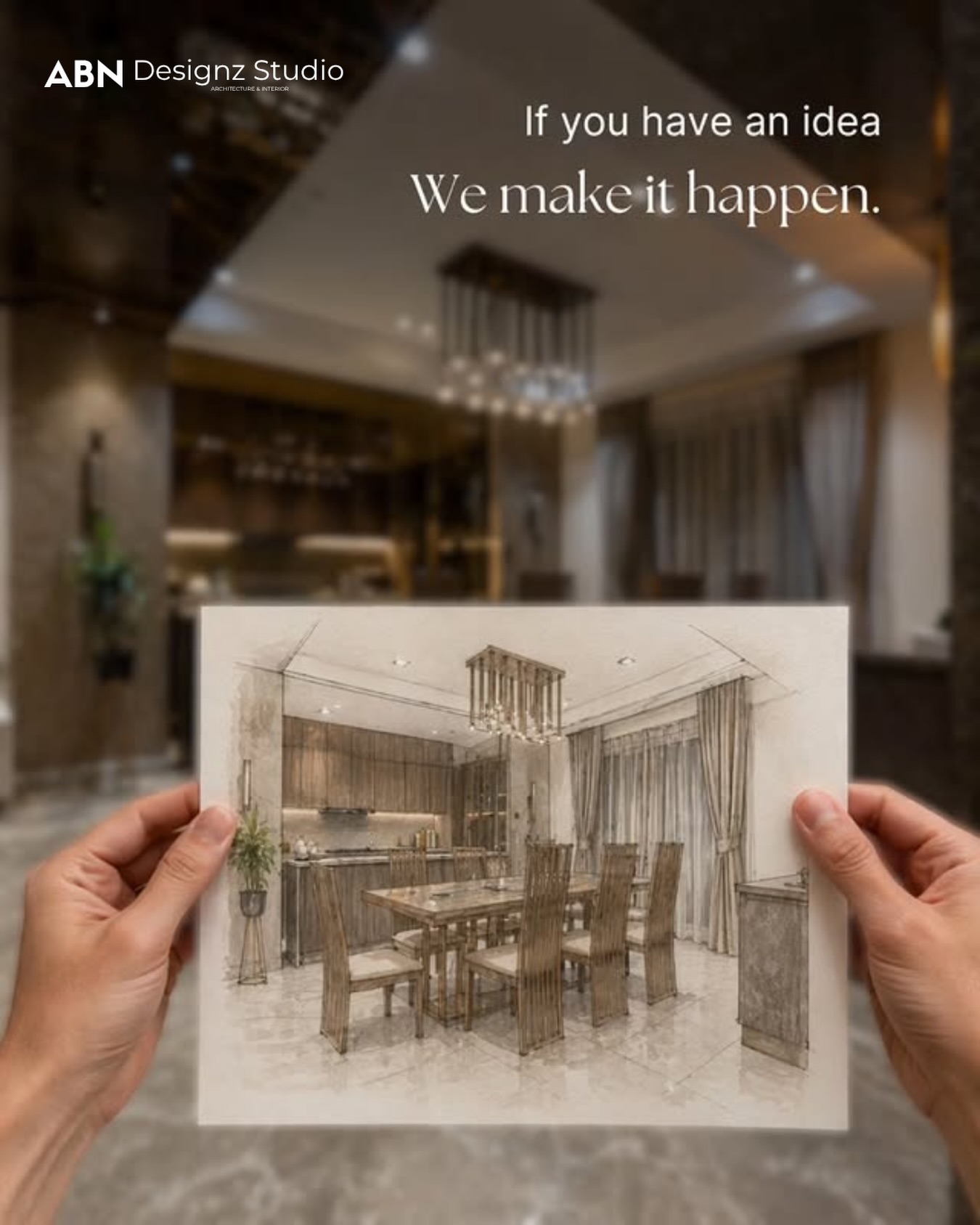 Every masterpiece begins with an idea ✨🏡
At ABN Designz Studio, we turn your vision into thoughtfully crafted spaces that blend elegance, comfort, and timeless design. From concept to creation — we make it happen. 🤍
#ABNDesignzStudio #InteriorDesign #LuxuryInteriors #DreamHome #ModernLiving ArchitectureAndInteriors HomeDesign ElegantSpaces InteriorInspiration DesignGoals