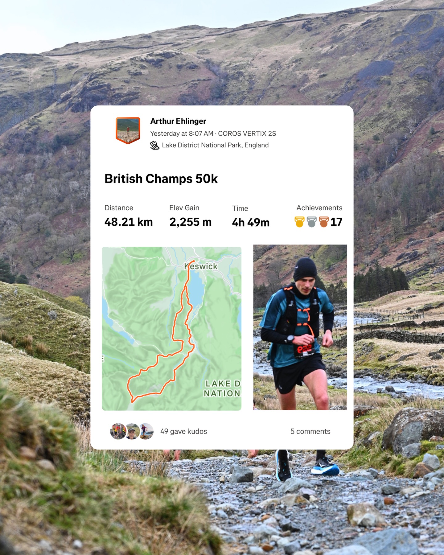 Locked in 🔒
16km in, just as we hit the first climb ⛰️ About 30 minutes before I went flying over the rocks 😅
What a race. I’m absolutely wrecked today… And I still can’t wrap my head around how the winner finished nearly an hour ahead of me 🤯
Plenty of work to do if I want to hang with the big dogs 🐕
#trailrunning #lakedistrictnationalpark